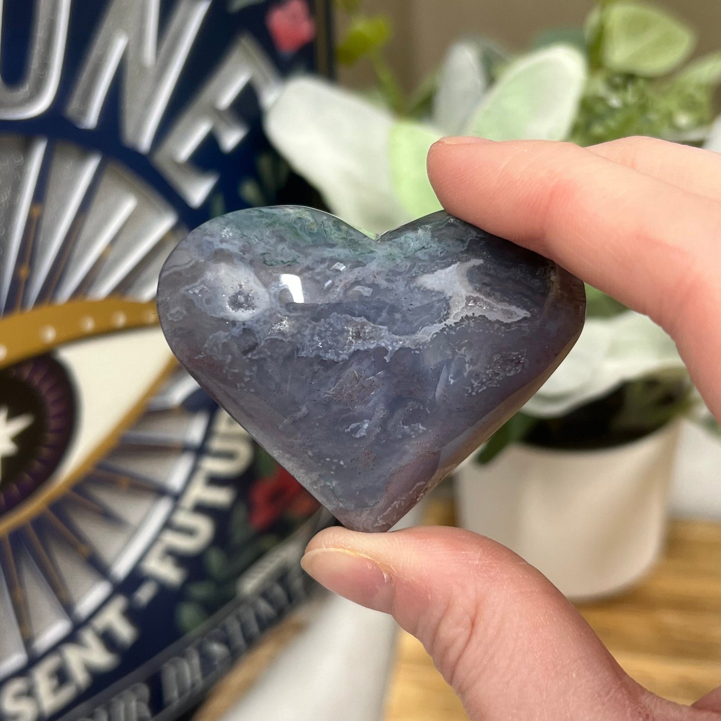 Colorful Moss Agate Heart