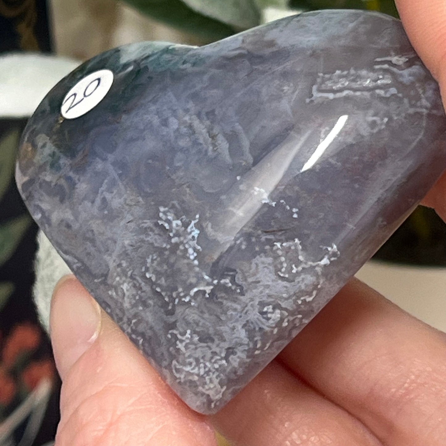 Colorful Moss Agate Heart
