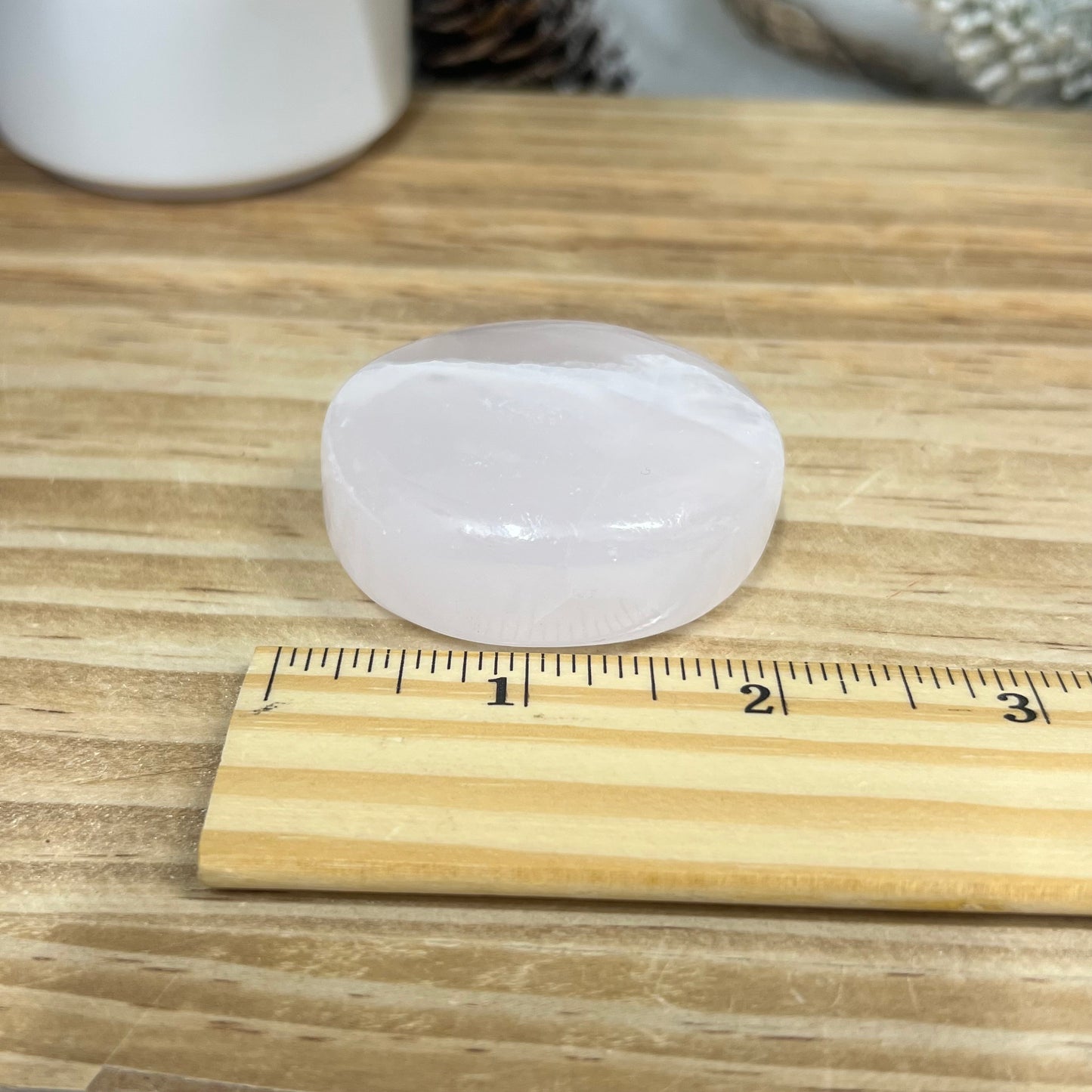 Pink Mangano Calcite Palm | UV Reactive Calcite