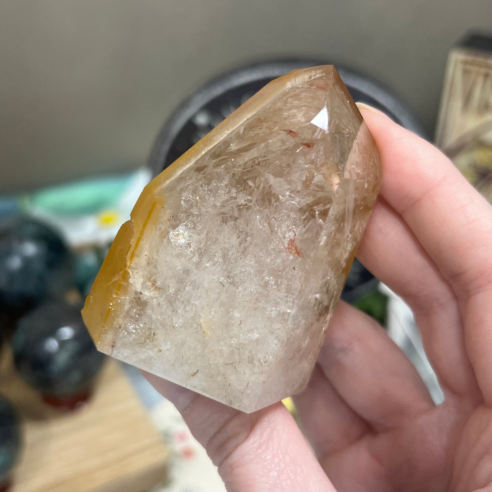 Rare Dreamcoat Lemurian Quartz Tower | Included Quartz | Brazilian Quartz