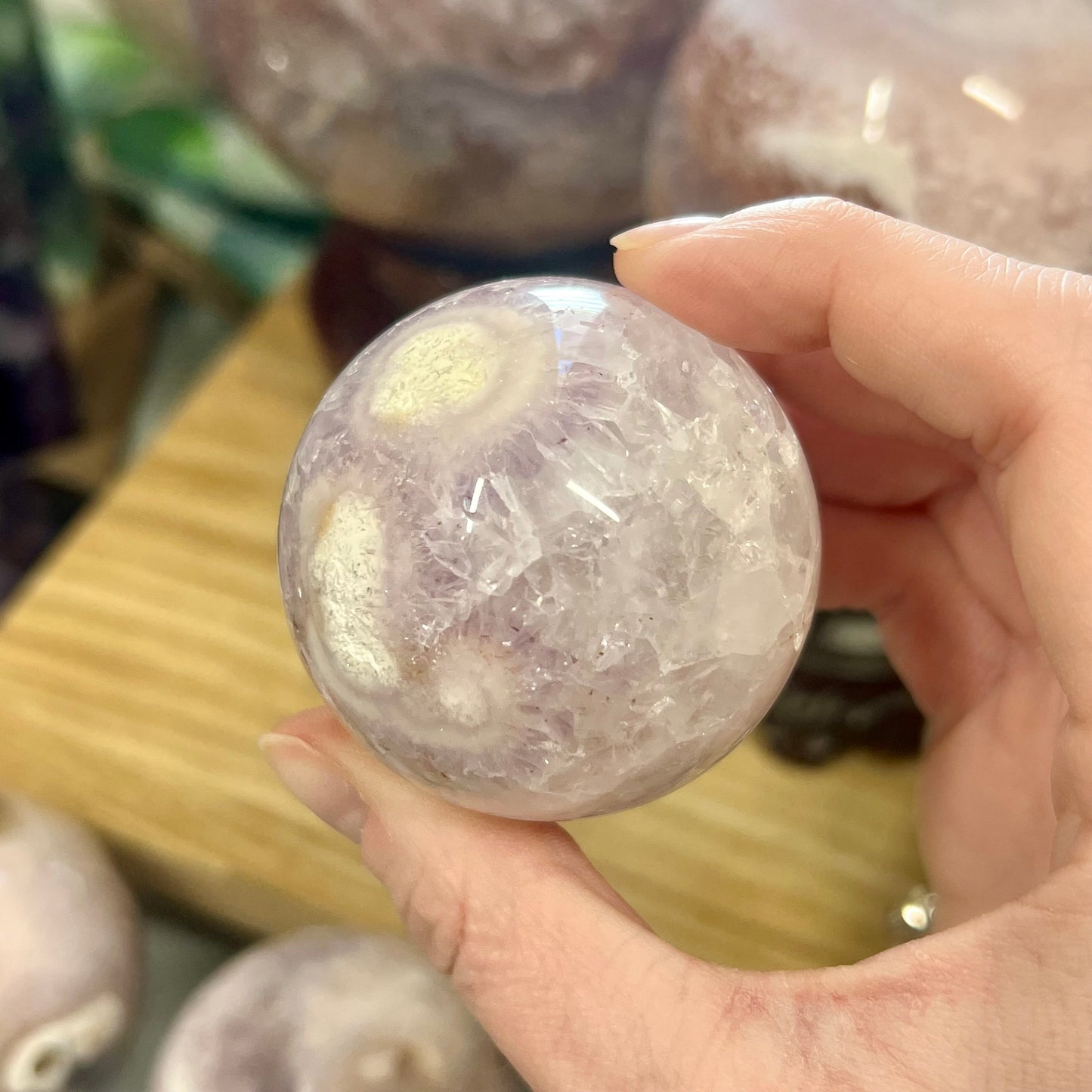 High Quality Pink Amethyst Sphere | Pastel Amethyst | Amethyst Flower Agate