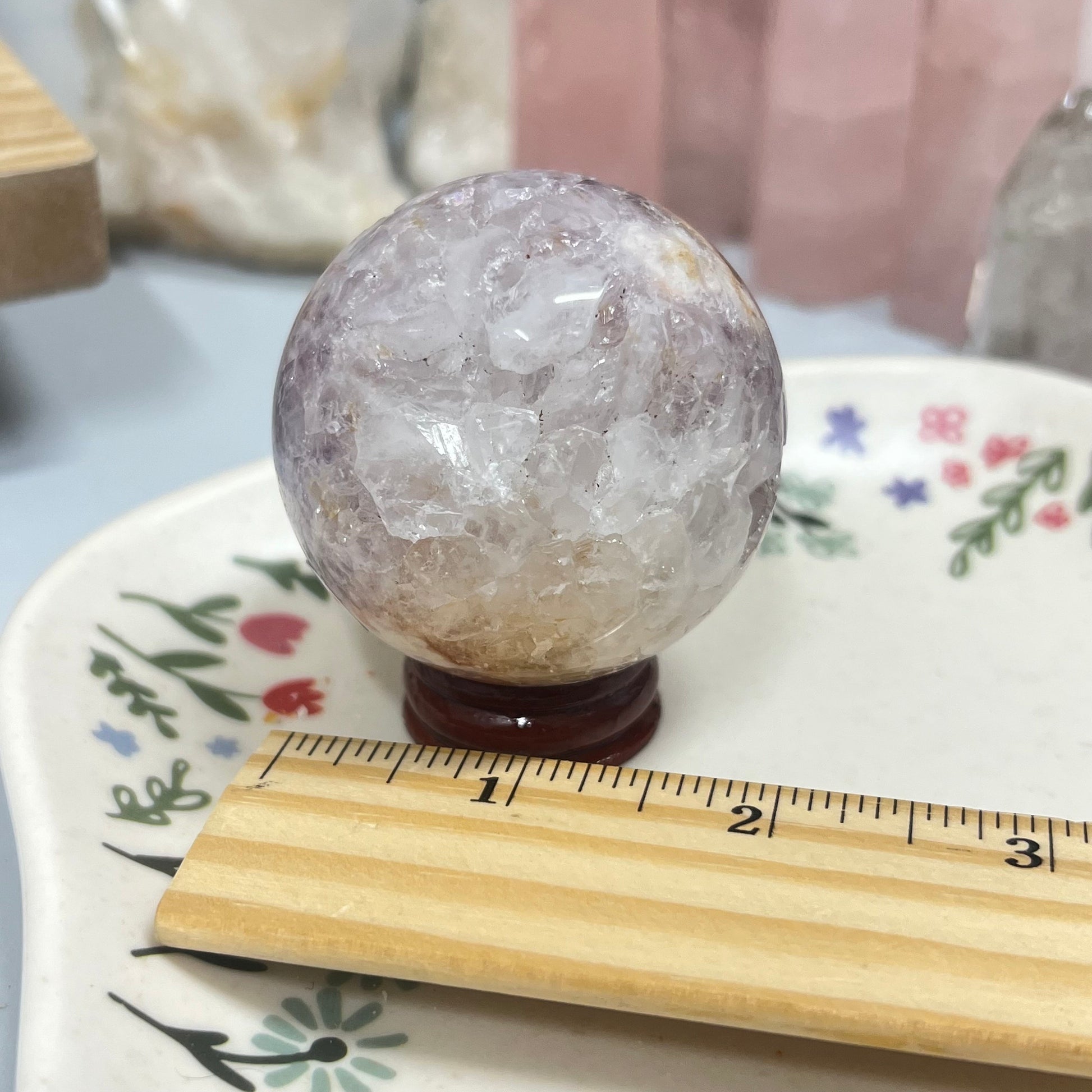 High Quality Pink Amethyst Sphere | Pink Amethyst Flower Agate