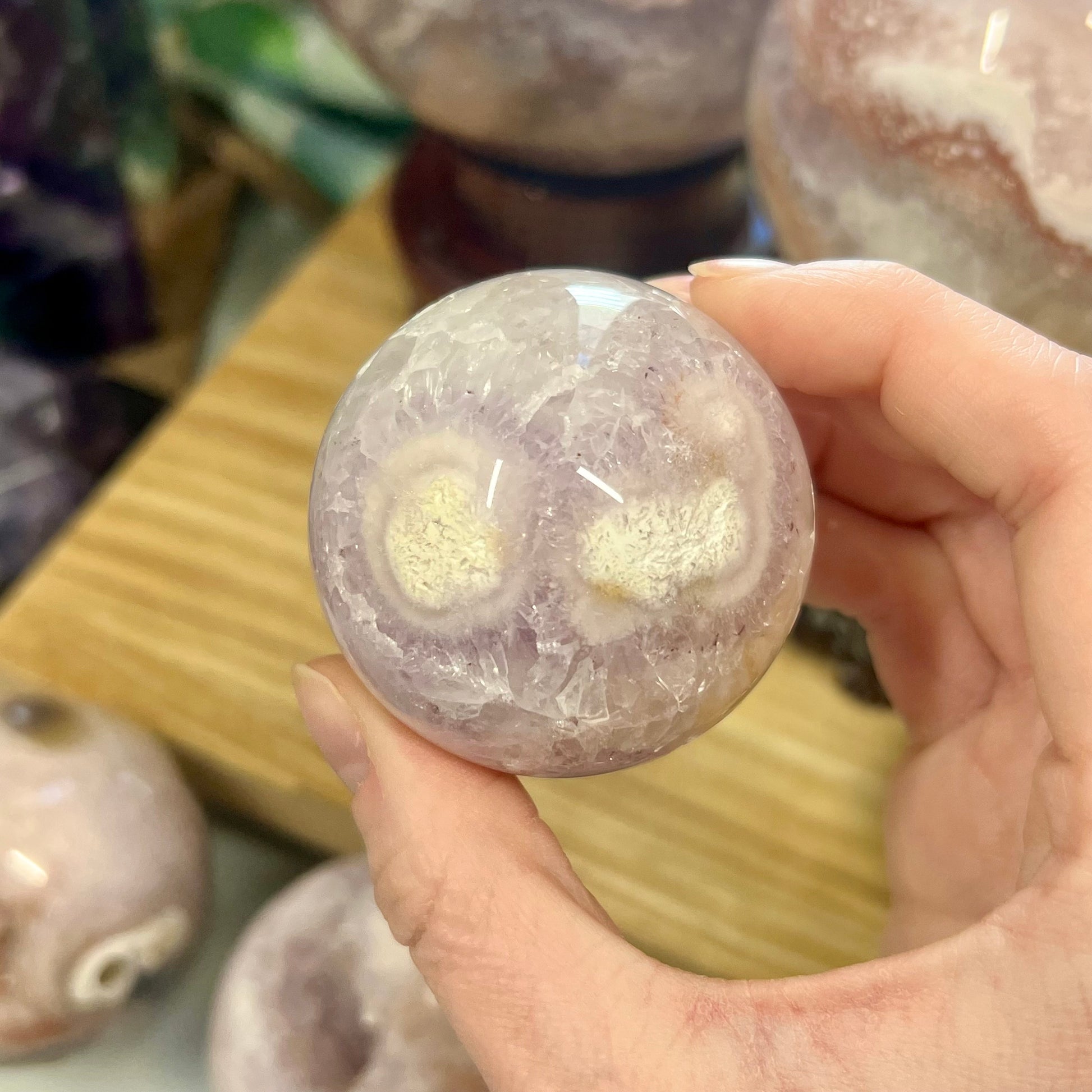 High Quality Pink Amethyst Sphere | Pastel Amethyst | Amethyst Flower Agate