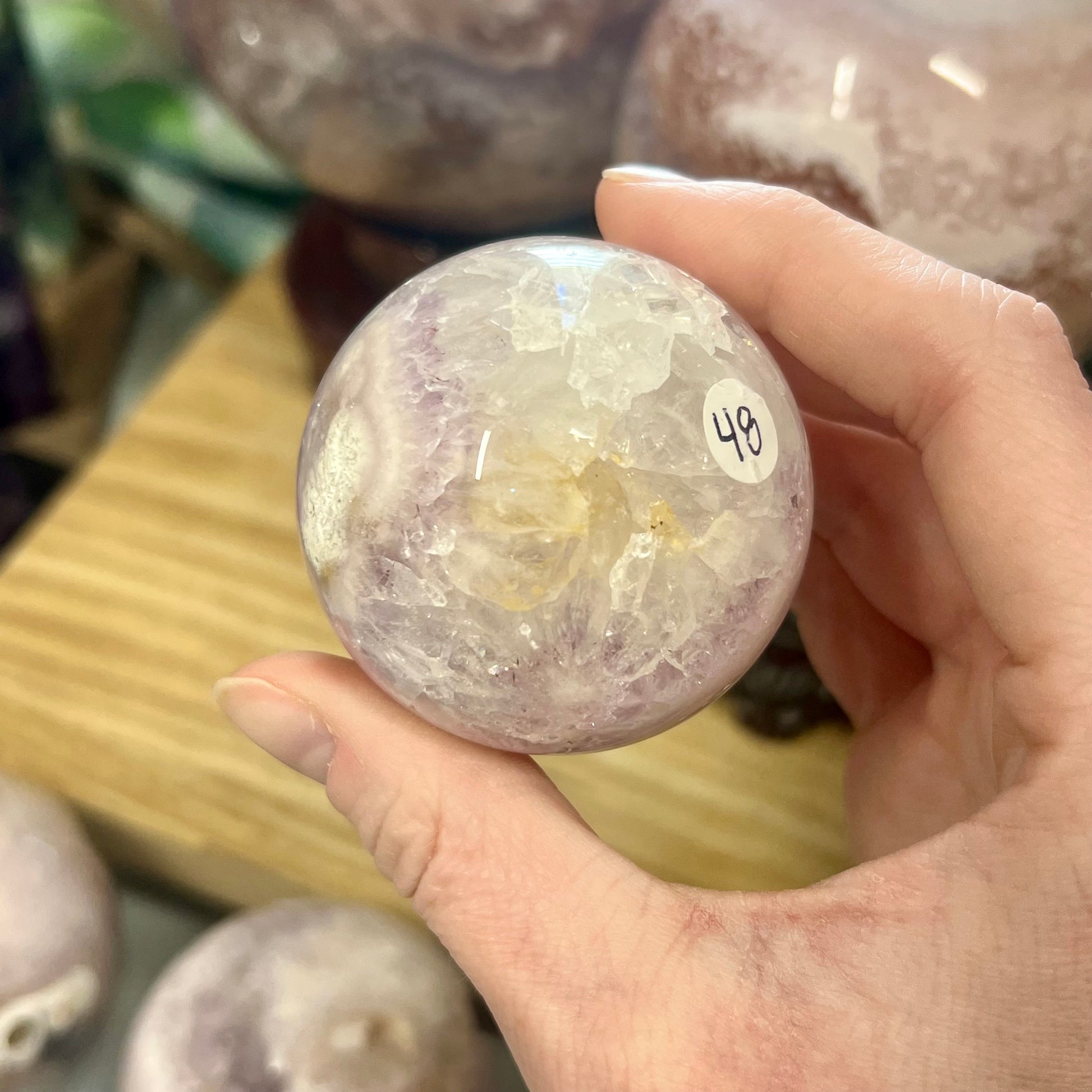 High Quality Pink Amethyst Sphere | Pastel Amethyst | Amethyst Flower Agate