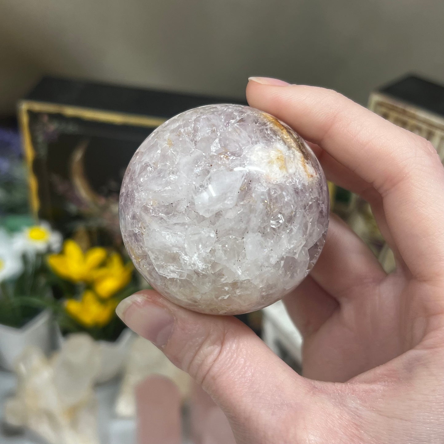 High Quality Pink Amethyst Sphere | Pink Amethyst Flower Agate
