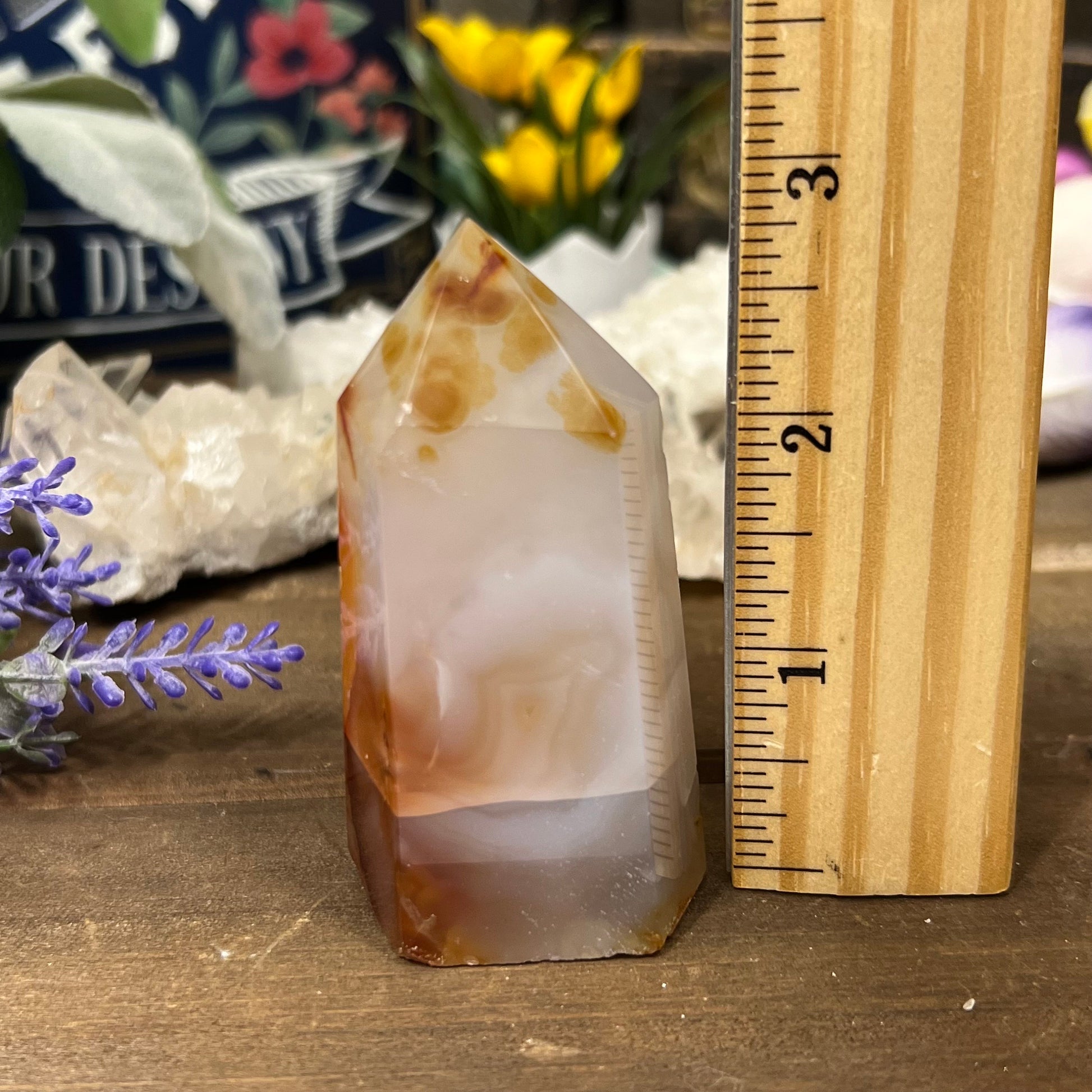 Unique Carnelian Tower with White Agate