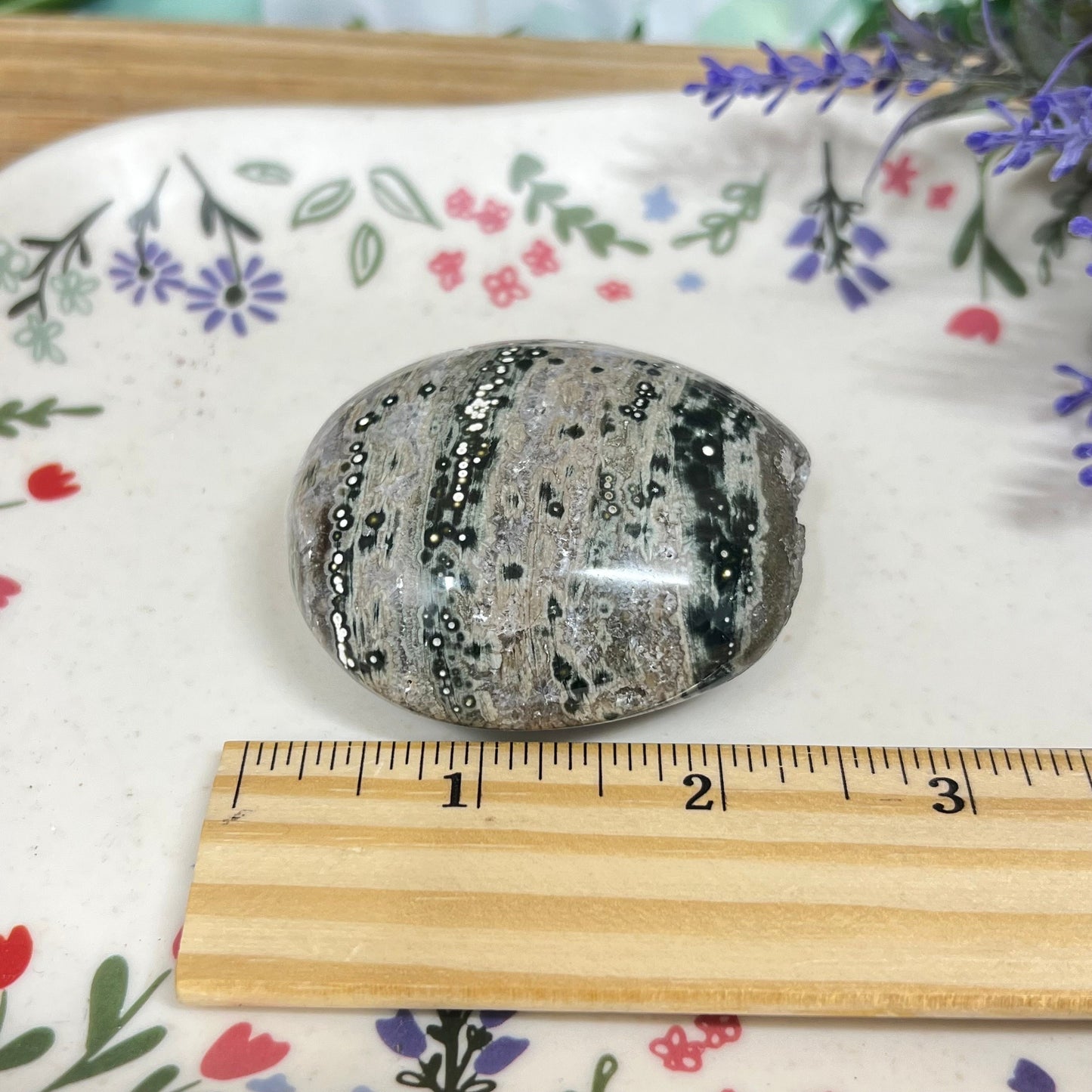 Old Stock Ocean Jasper Palm Stone | Druzy Ocean Jasper | Marovato OJ