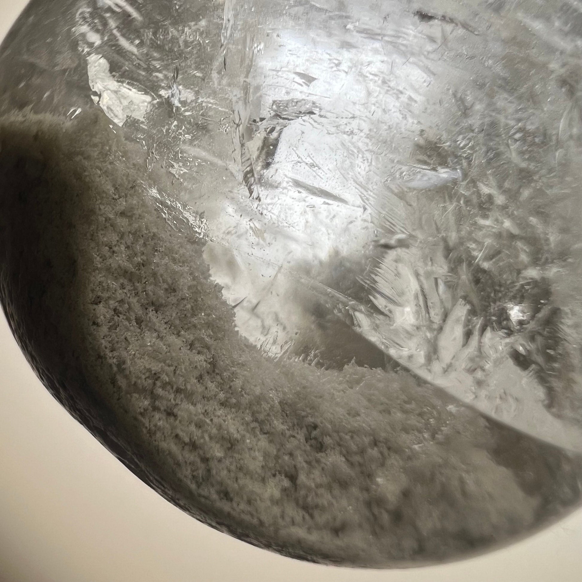 White Garden Quartz Lens | Lodolite Quartz | Included Quartz