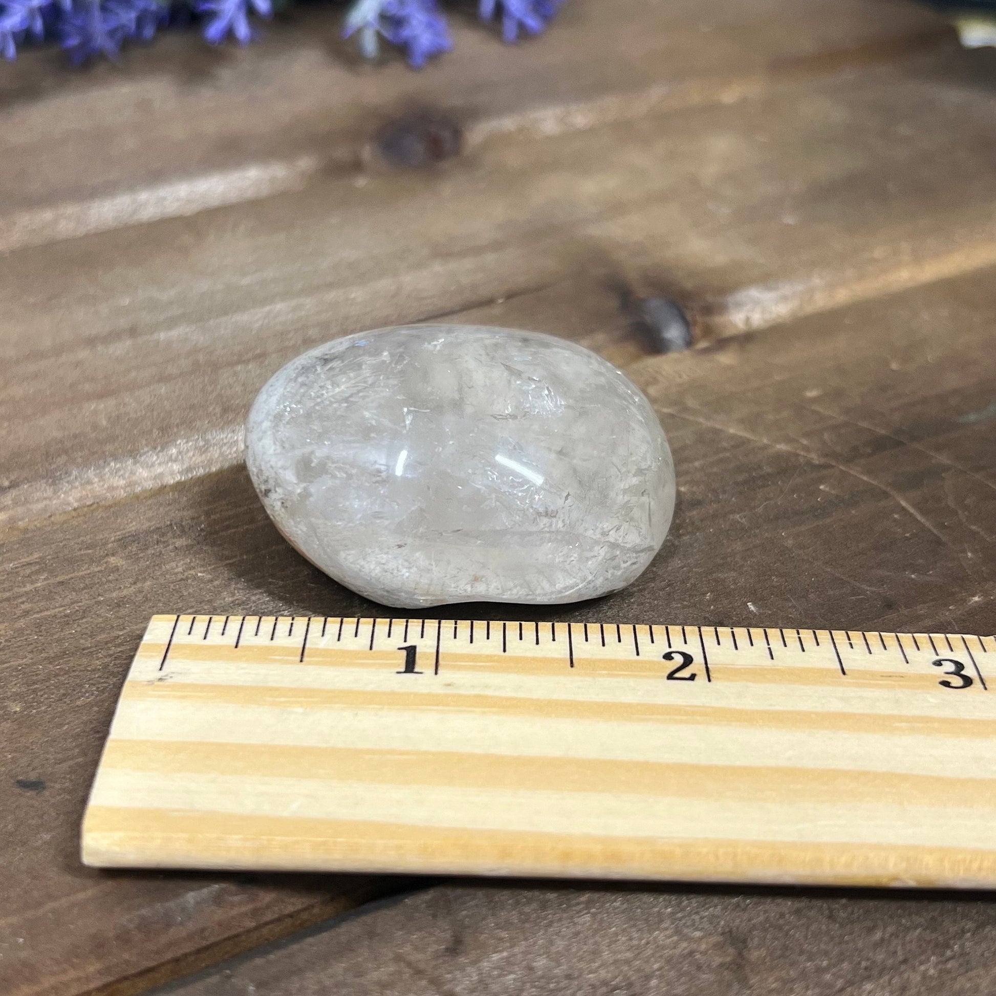 White Garden Quartz Lens | Lodolite Quartz | Included Quartz