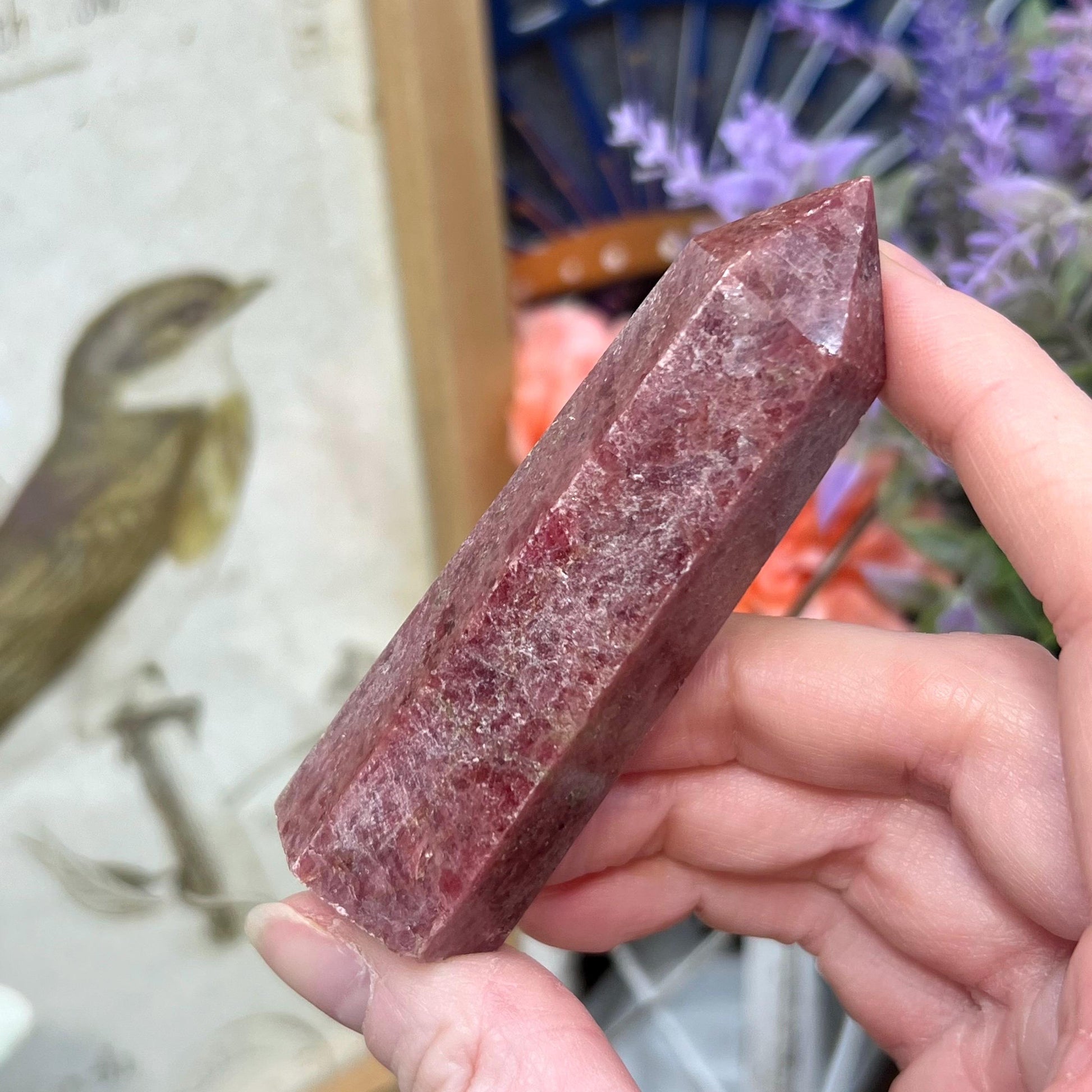 High Quality Dark Pink Rhodonite Tower | Flashy Rhodonite