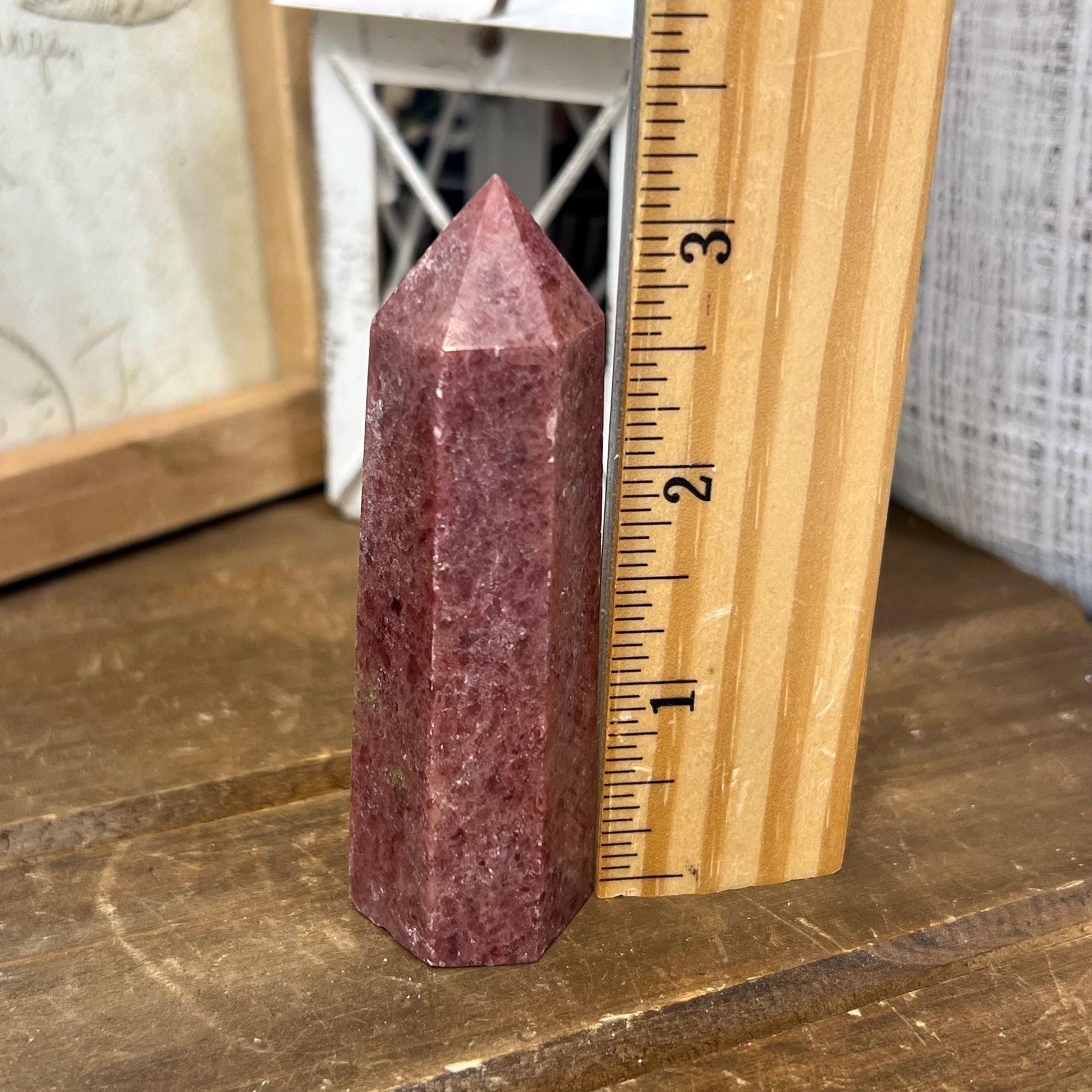 High Quality Dark Pink Rhodonite Tower | Flashy Rhodonite