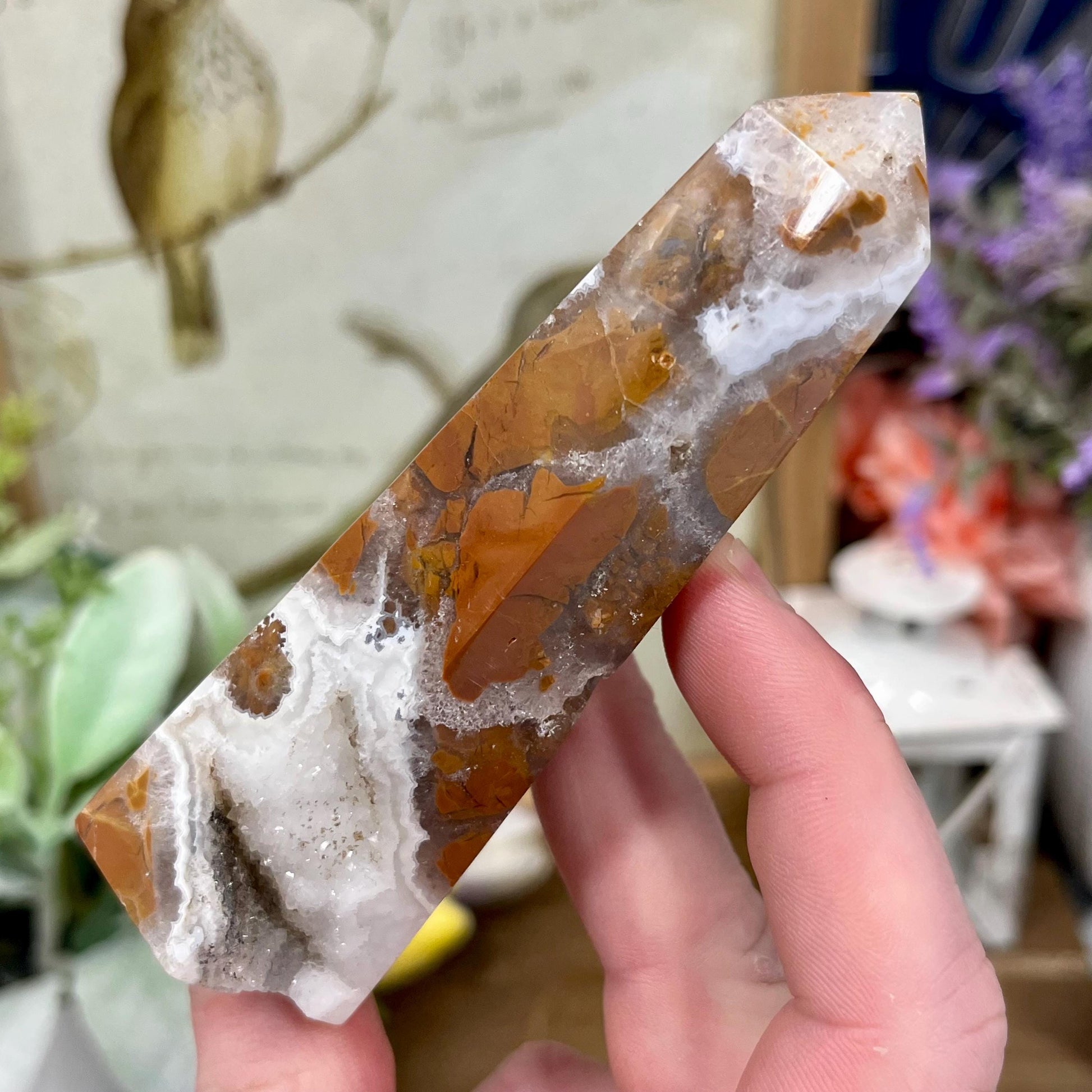 Brecciated Jasper with Quartz Tower from Indonesia