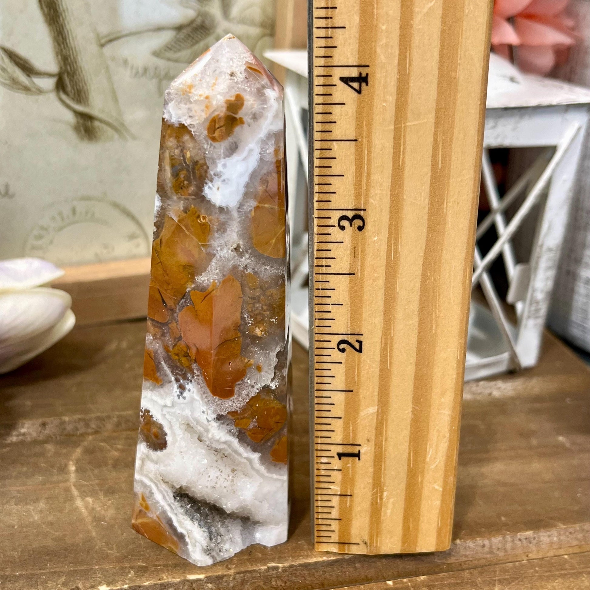 Brecciated Jasper with Quartz Tower from Indonesia