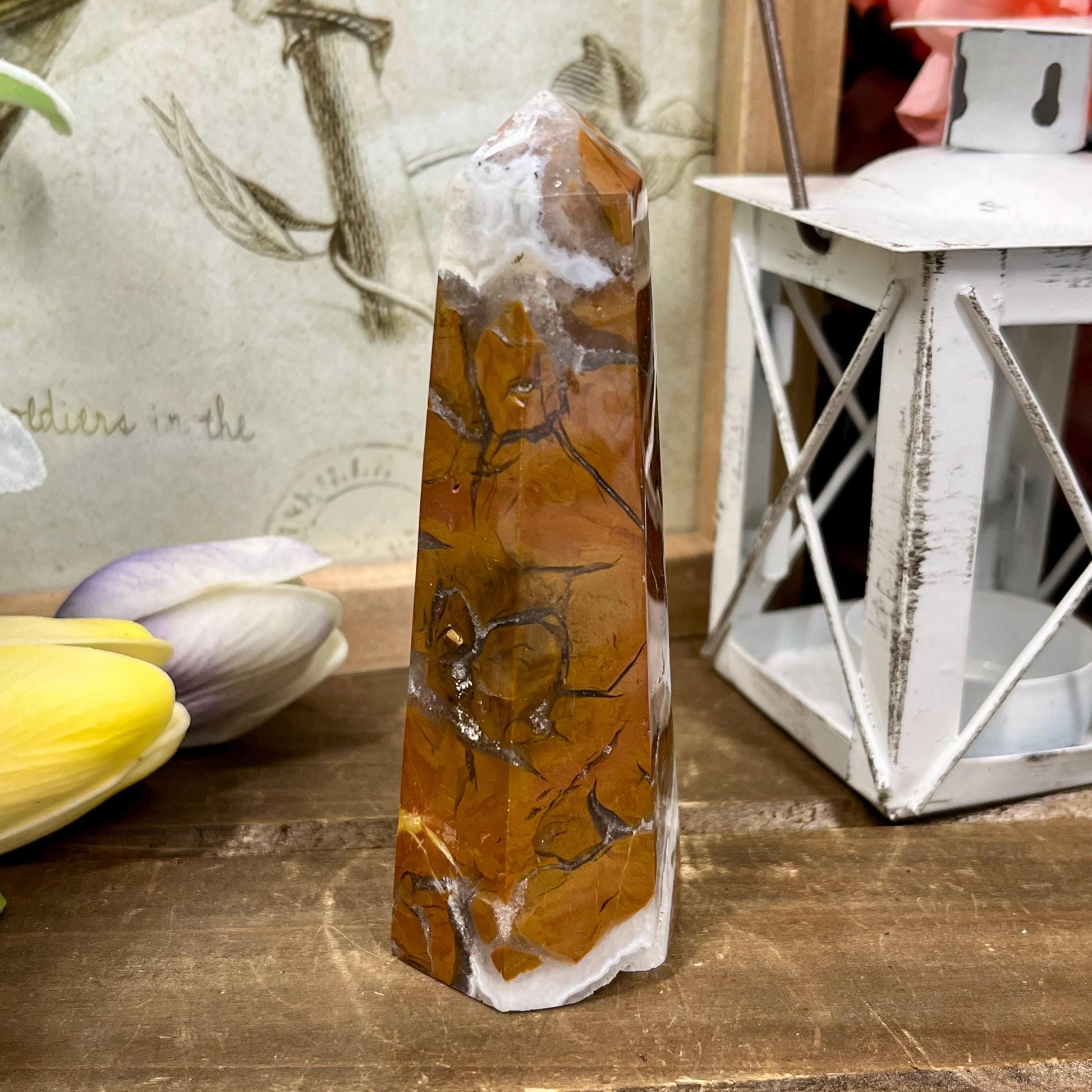 Brecciated Jasper with Quartz Tower from Indonesia