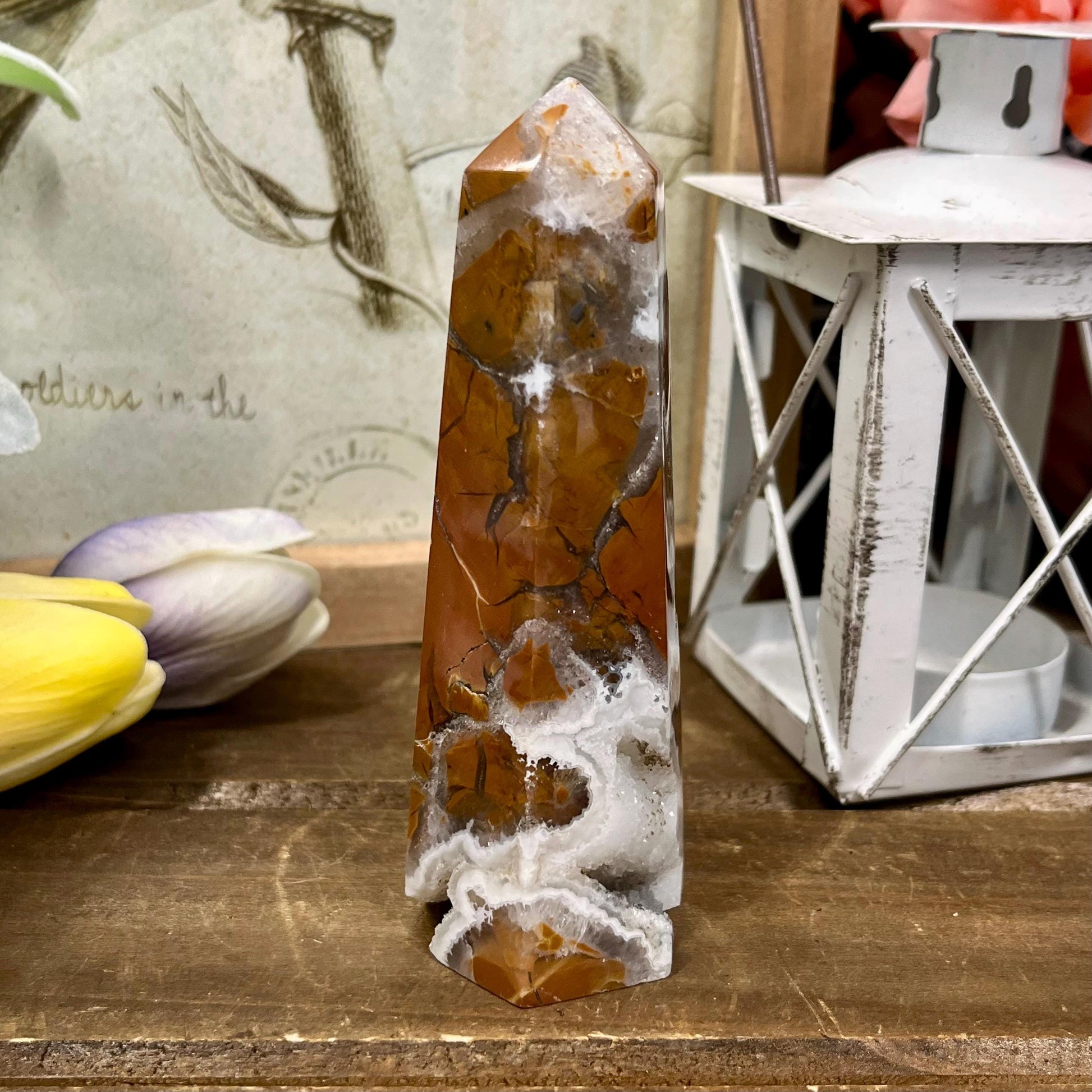 Brecciated Jasper with Quartz Tower from Indonesia
