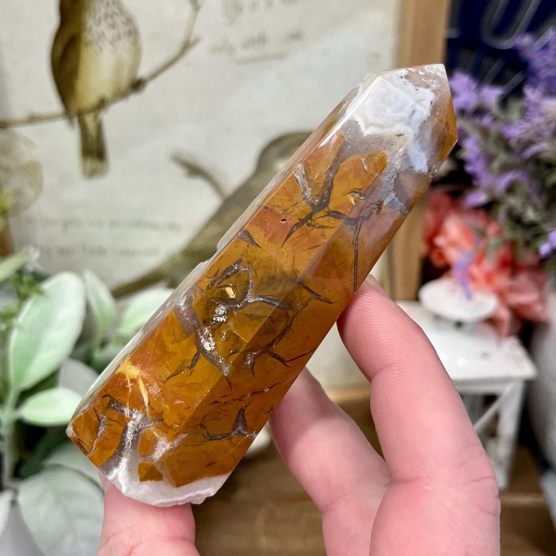 Brecciated Jasper with Quartz Tower from Indonesia