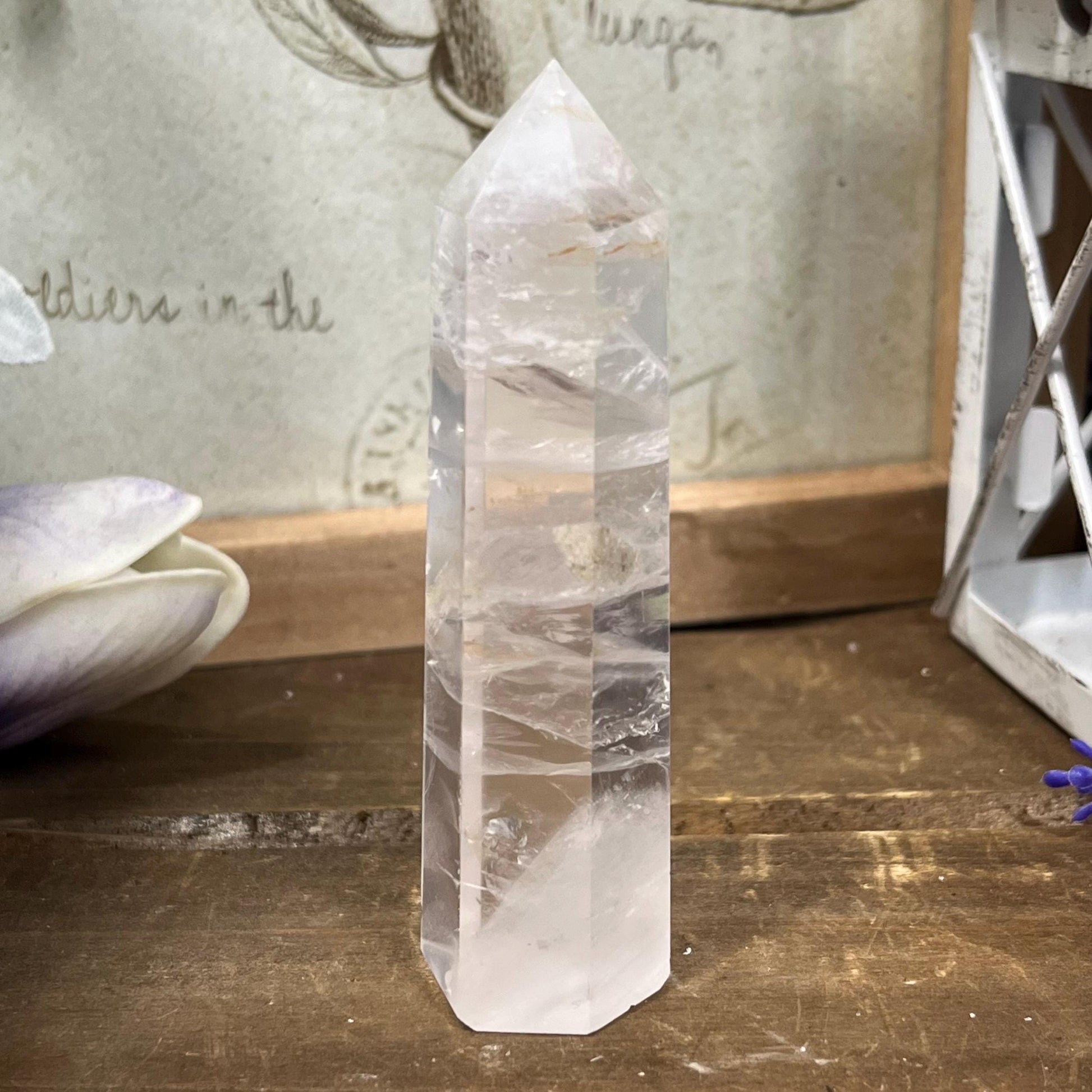 Light Rose Quartz Tower | Glassy Rose Quartz