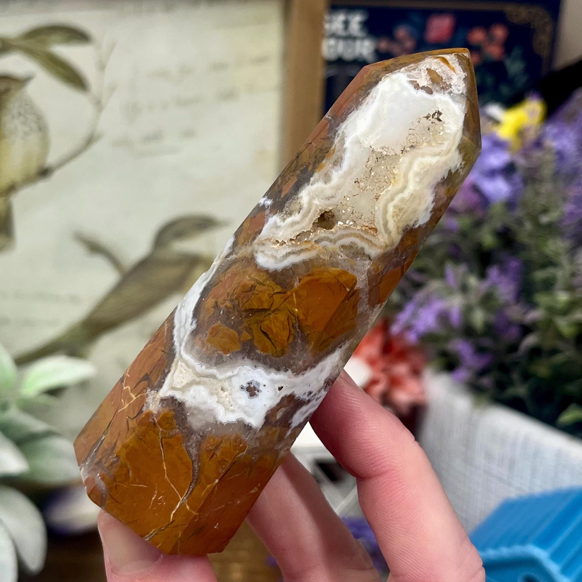 Amazing Brecciated Jasper with Quartz Tower from Indonesia