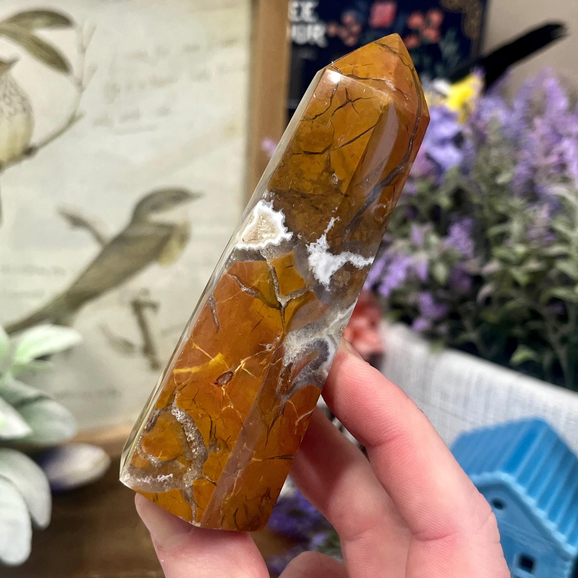 Amazing Brecciated Jasper with Quartz Tower from Indonesia