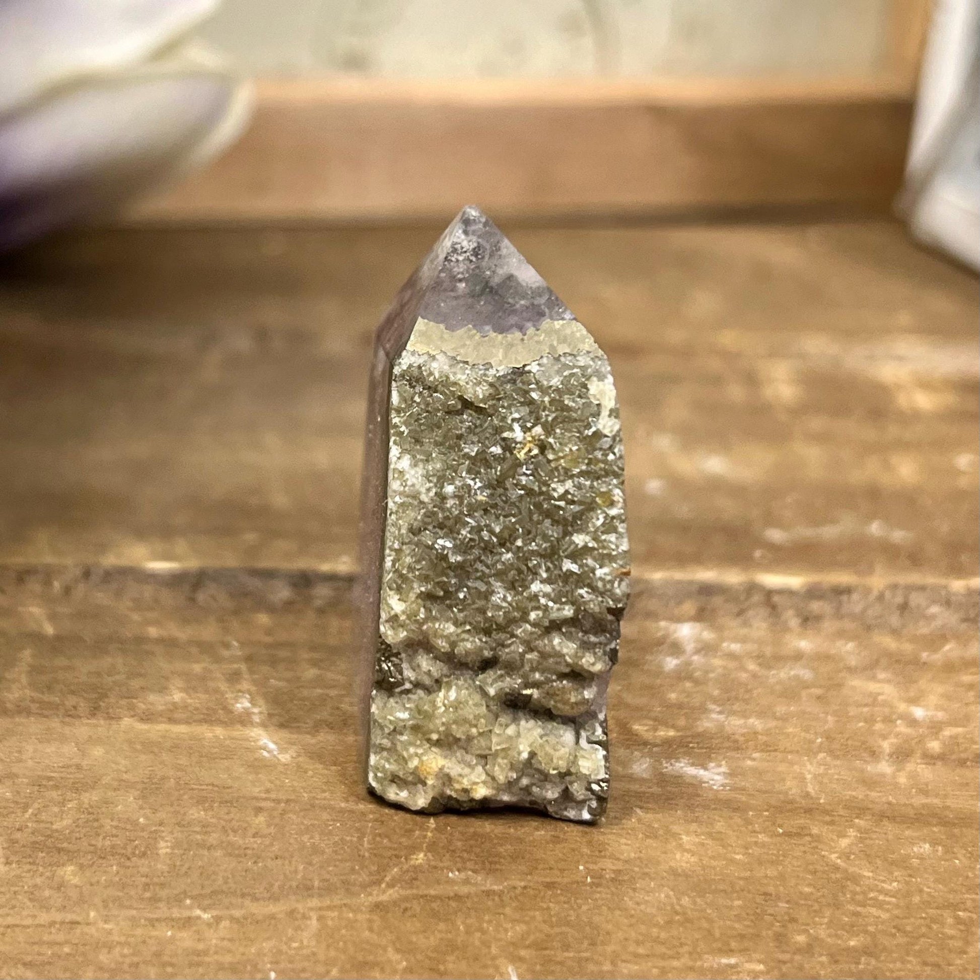 Small Fluorite with Pyrite Tower | Clear Fluorite | Banded Fluorite | Pyrite Fluorite