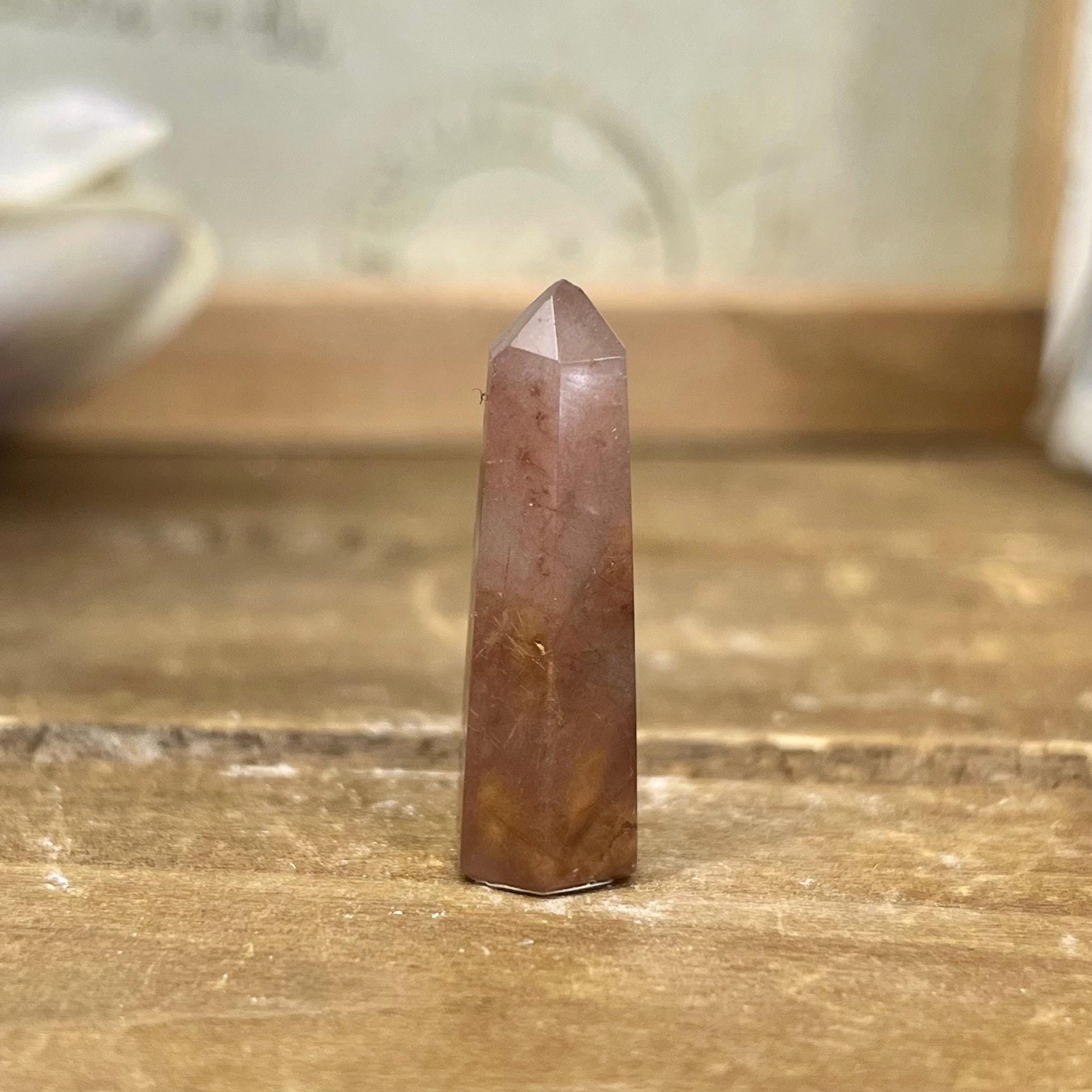 Tiny Amphibole Quartz Tower | Brazilian Quartz