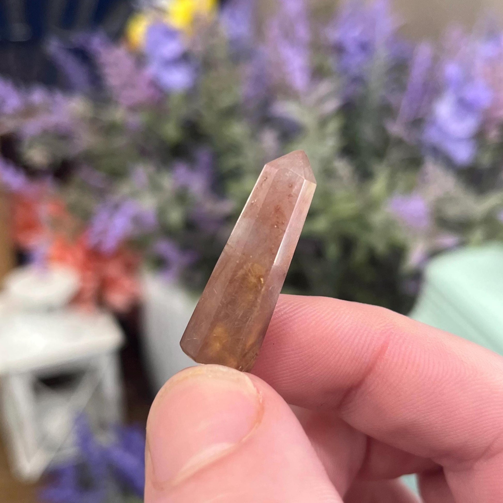 Tiny Amphibole Quartz Tower | Brazilian Quartz