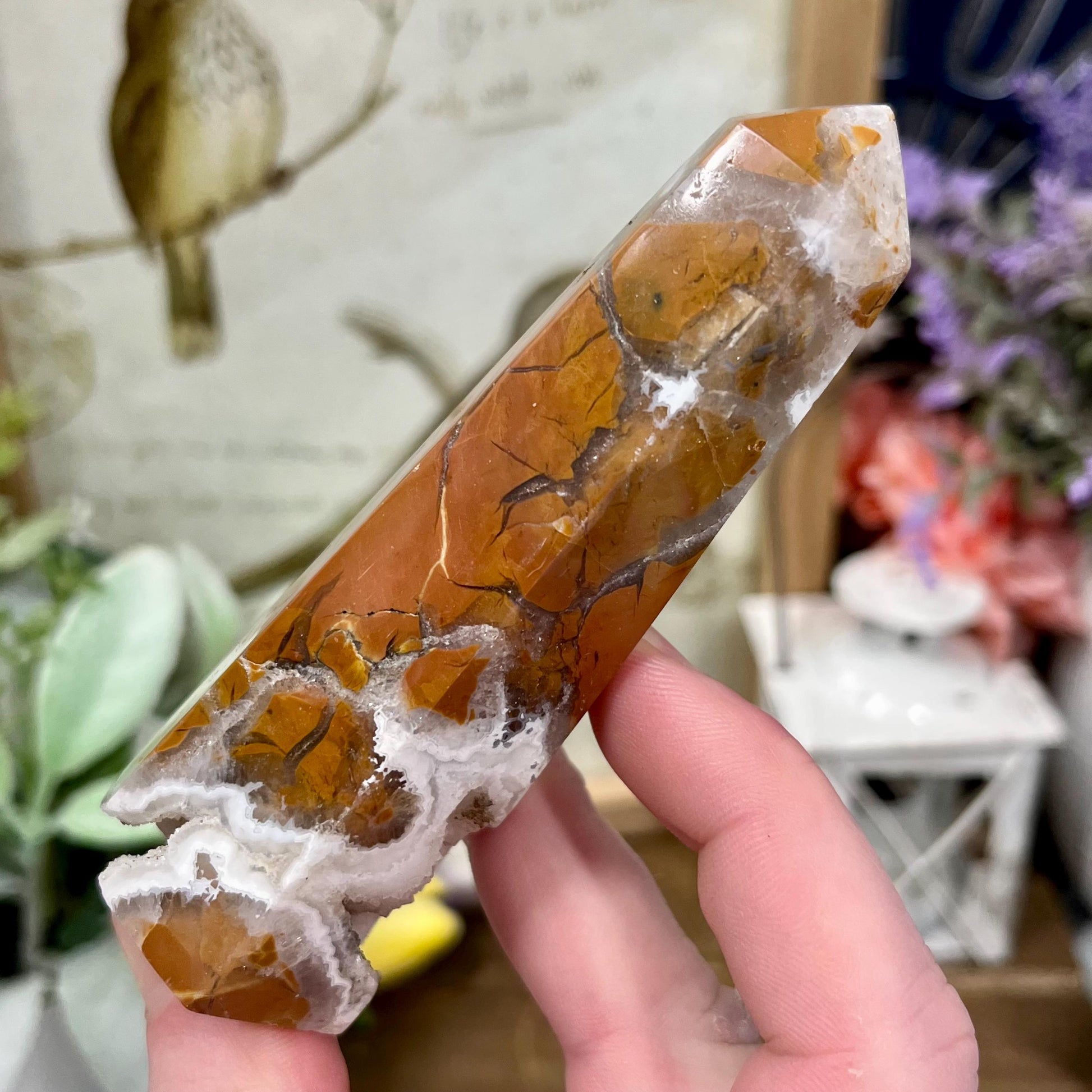 Brecciated Jasper with Quartz Tower from Indonesia