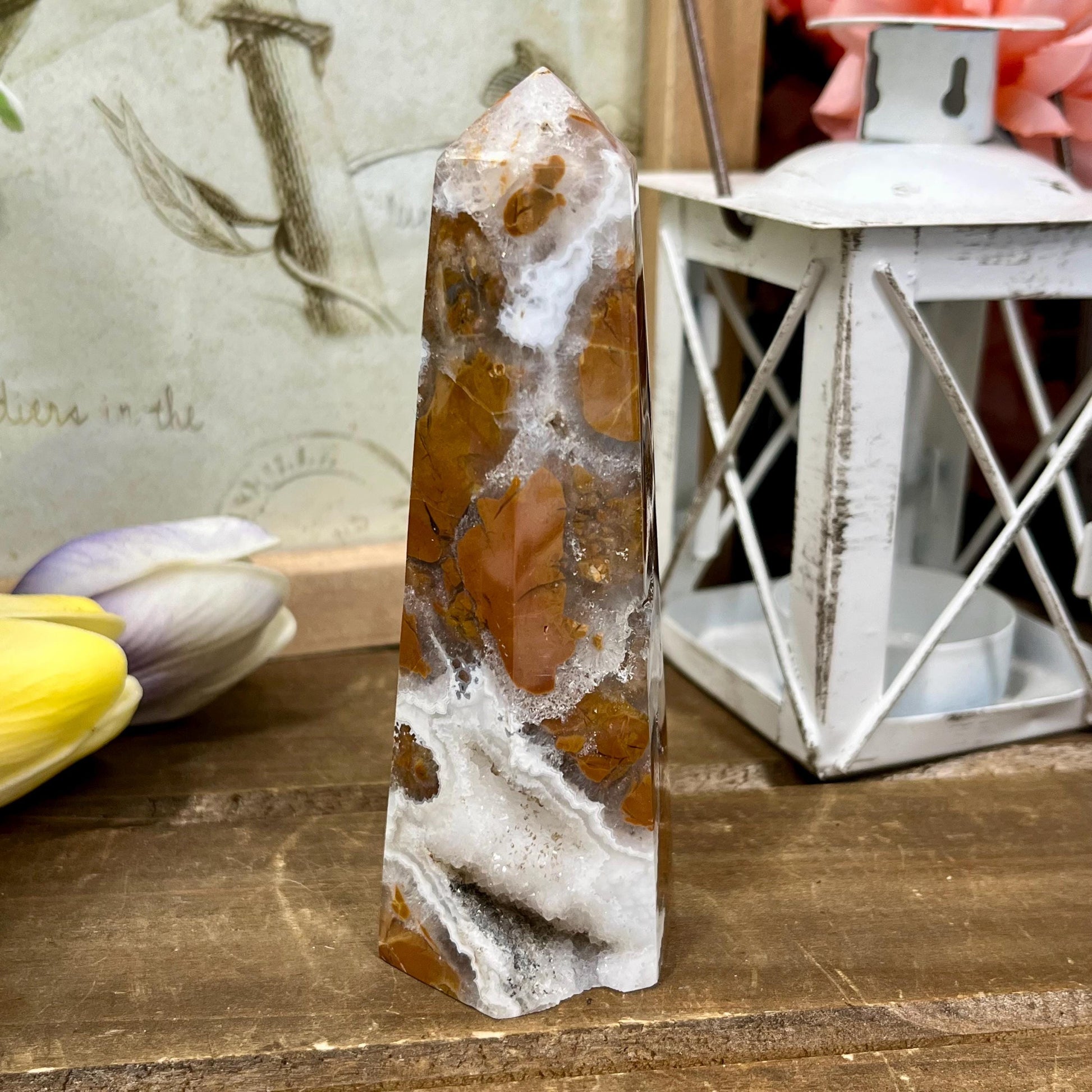 Brecciated Jasper with Quartz Tower from Indonesia