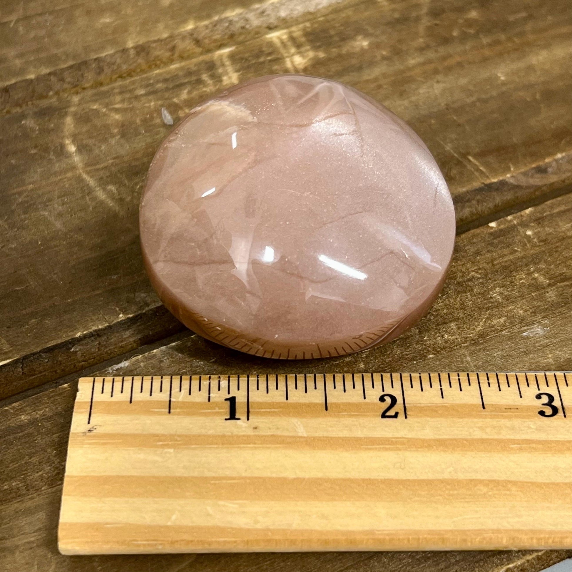 Flashy Peach Moonstone with Sunstone Palm | Confetti Sunstone | Rainbow Sunstone Palm Stone