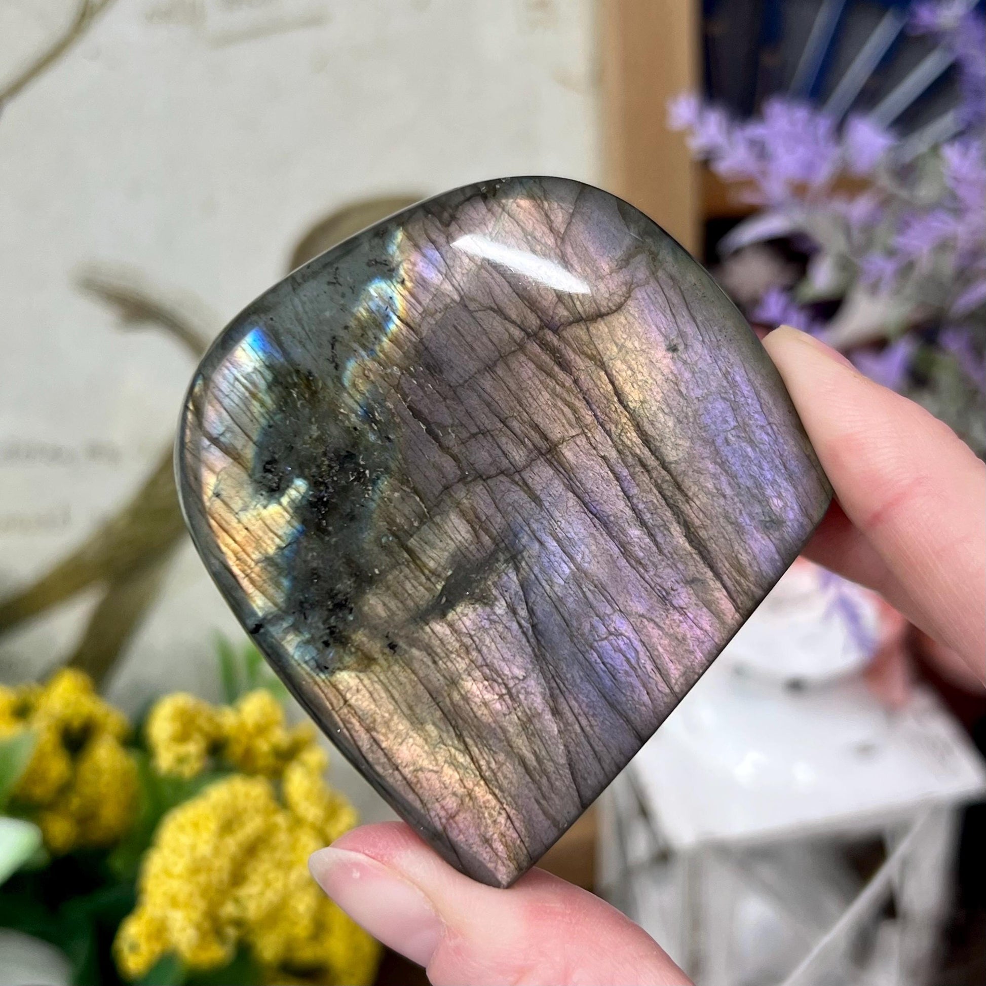 Small Rainbow Labradorite Freeform | Purple Lab Freeform | Pink Labradorite