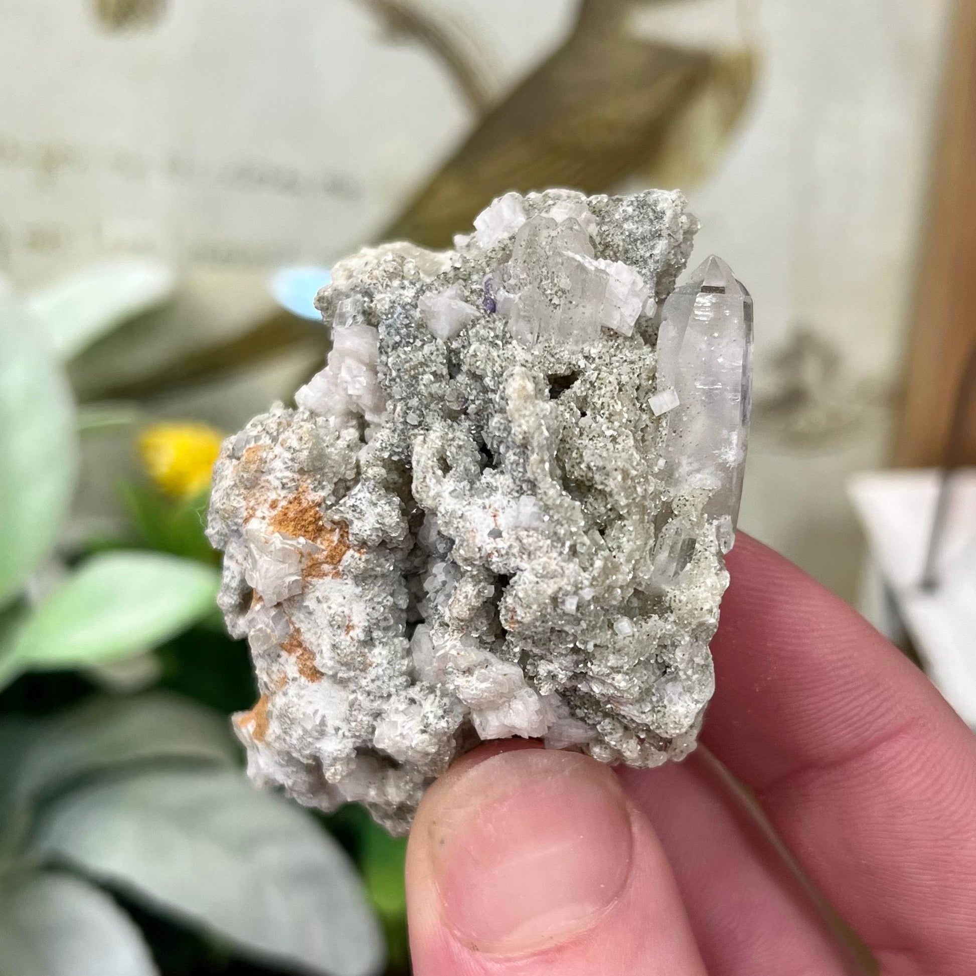 Purple Yaogangxian Fluorite on Quartz Specimen | Yaogangxian Mineral Specimen