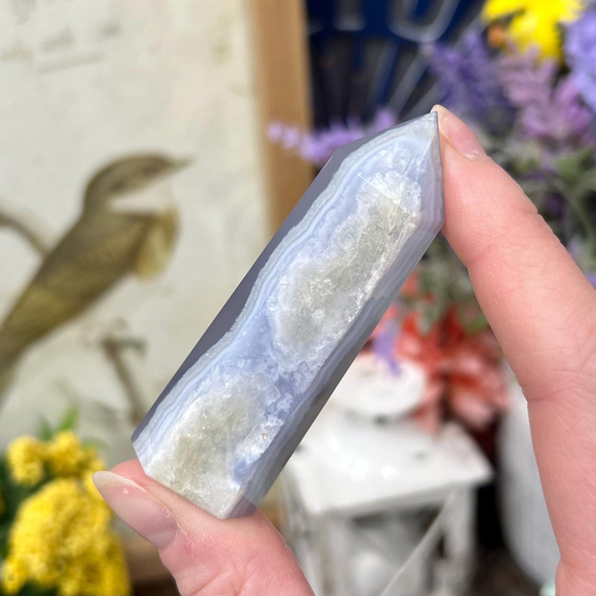 High Quality Blue Lace Agate Tower