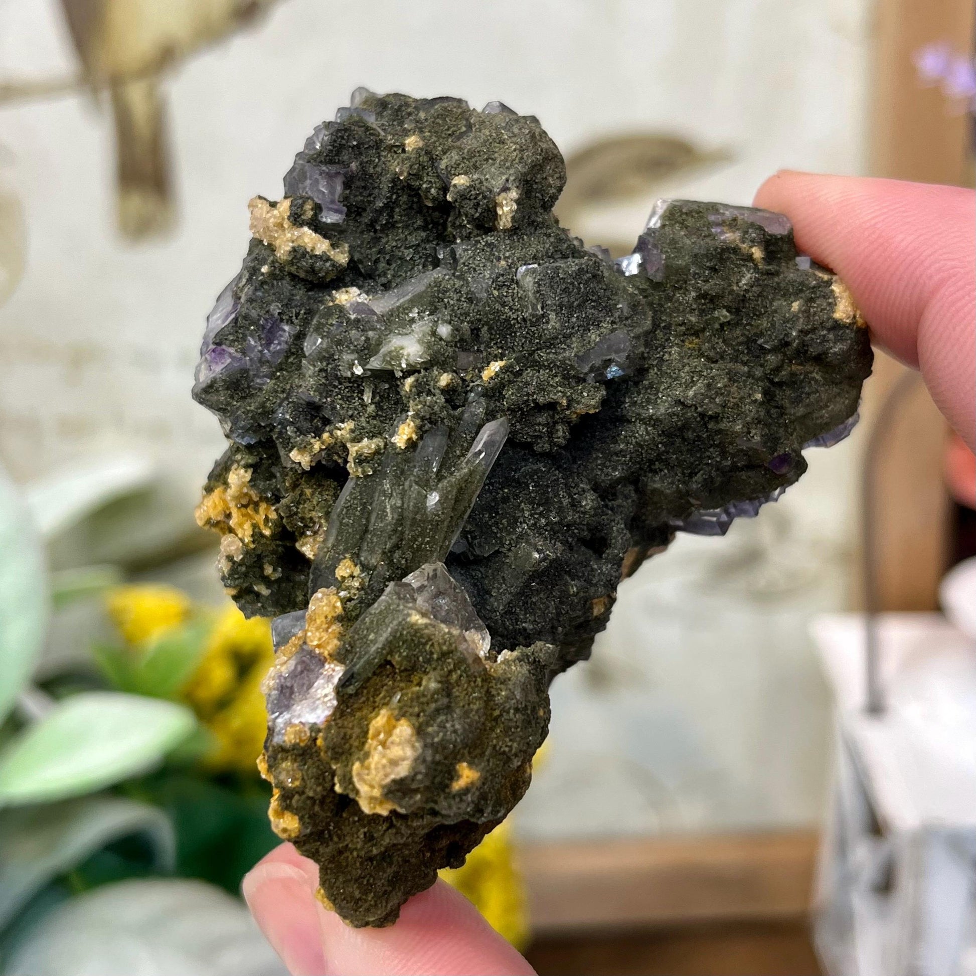 Dark Purple Yaogangxian Fluorite Specimen | Yaogangxian Mineral Specimen