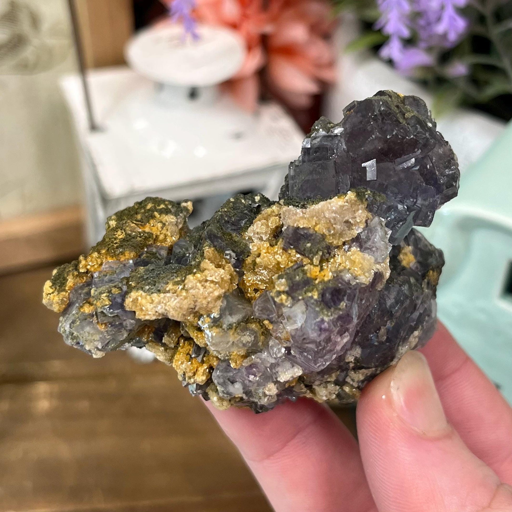 Dark Purple Yaogangxian Fluorite Specimen | Yaogangxian Mineral Specimen