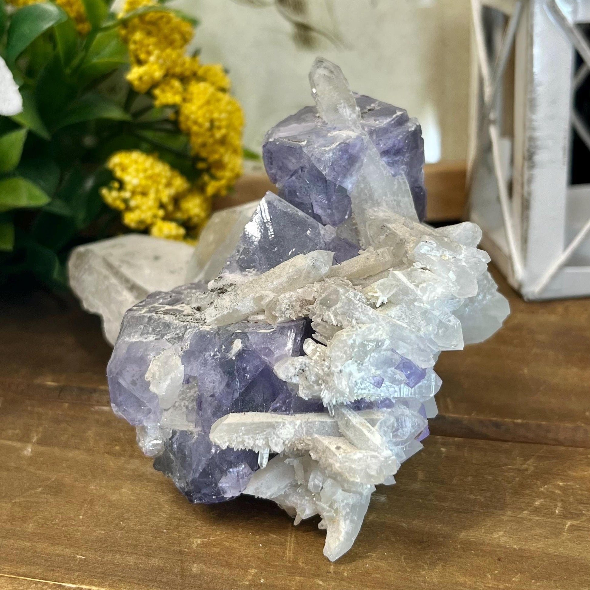 Large Purple Yaogangxian Fluorite Specimen | Yaogangxian Mineral Specimen | Pyrite in Fluorite