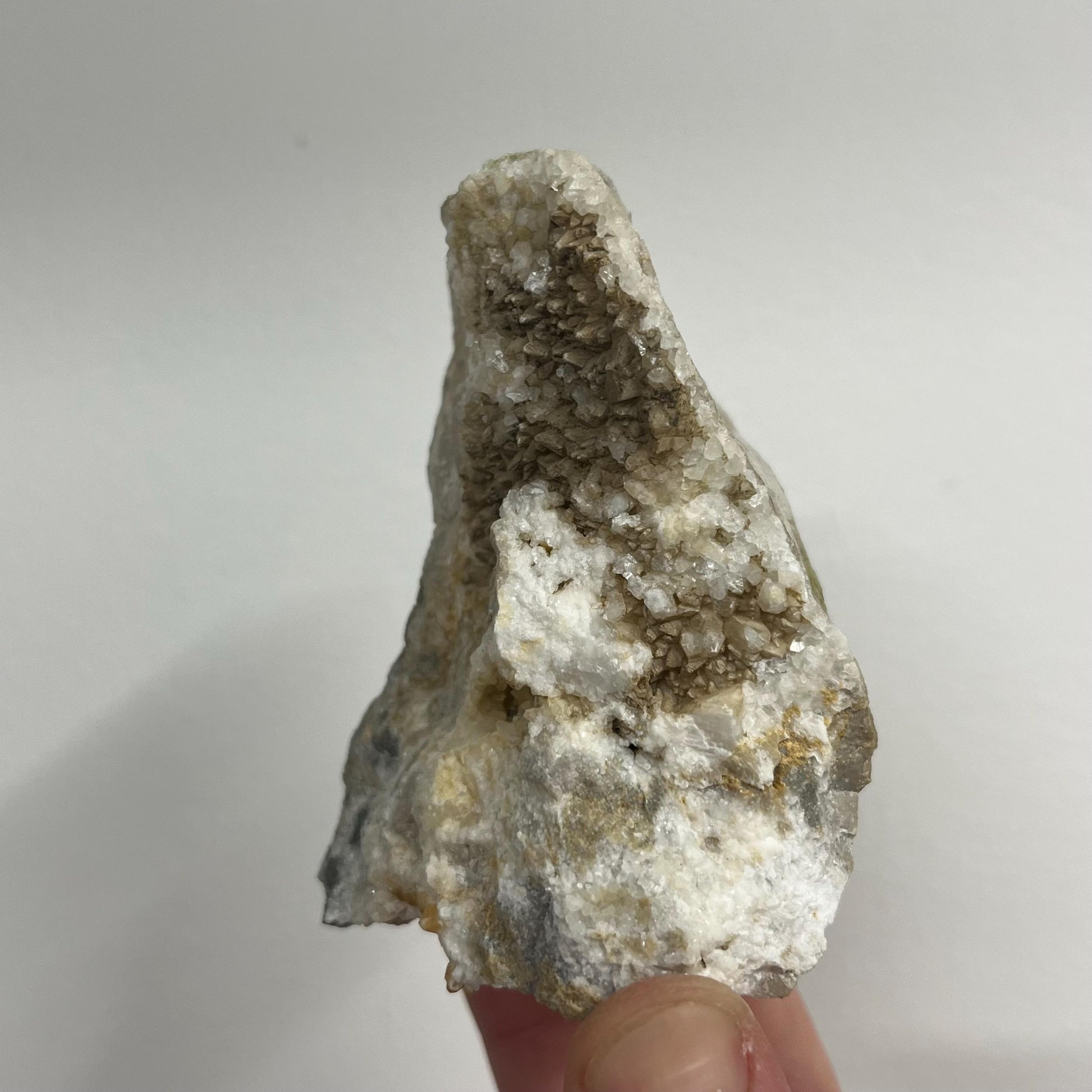 Calcite Crystals on Breccia from Utah | Calcite Clusters and Druzy | Unique Mineral Specimen | Dogtooth Calcite