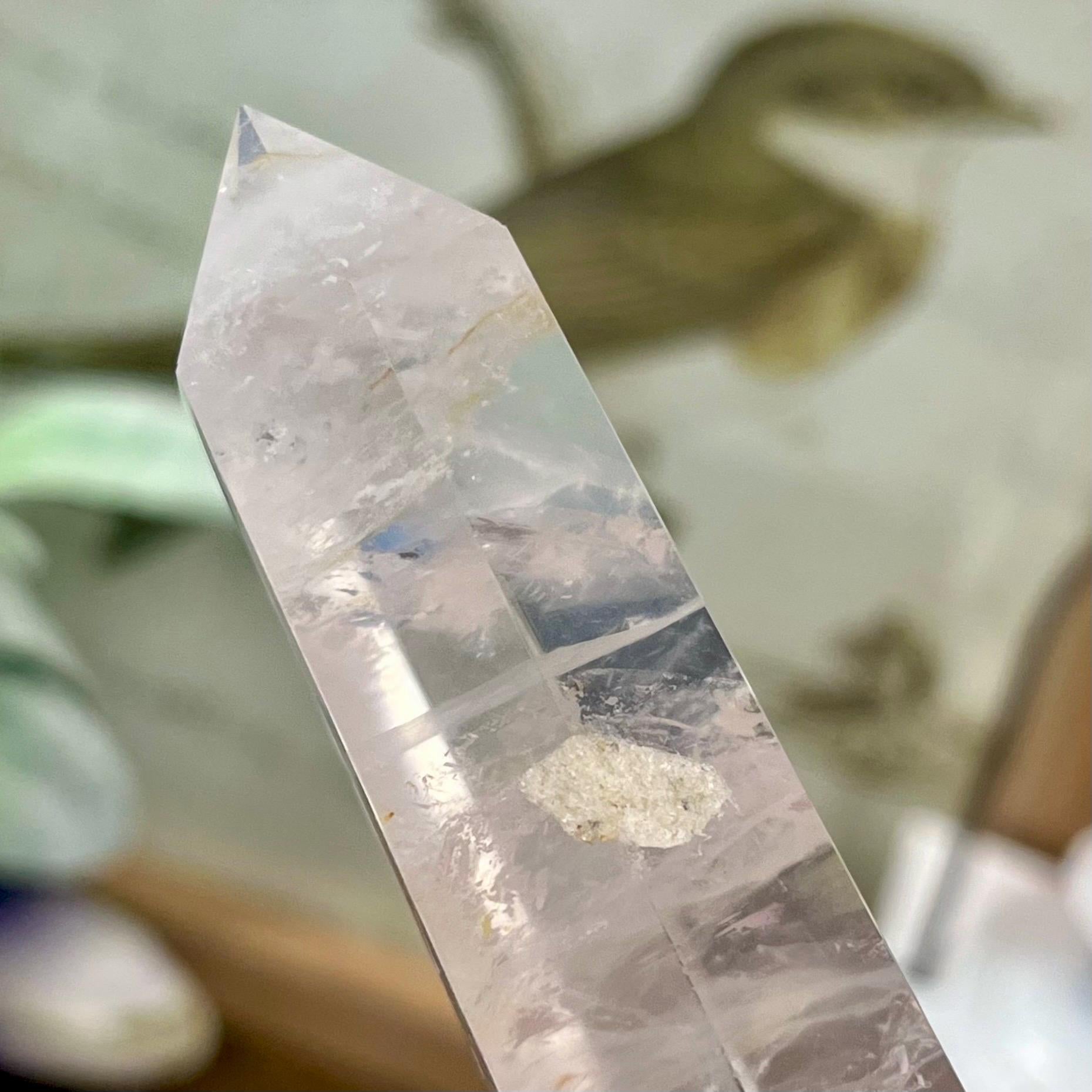 Light Rose Quartz Tower | Glassy Rose Quartz