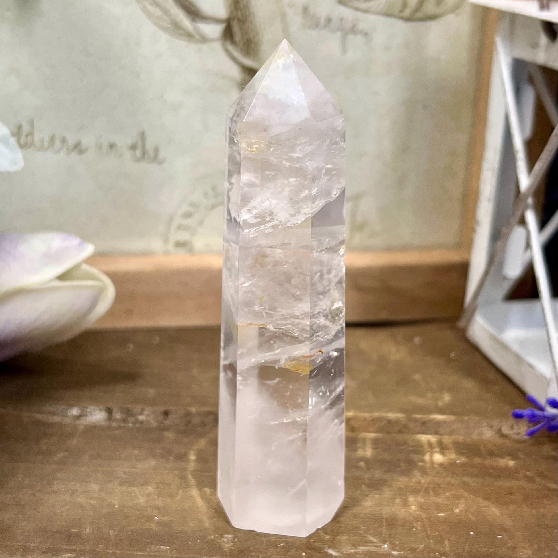Light Rose Quartz Tower | Glassy Rose Quartz