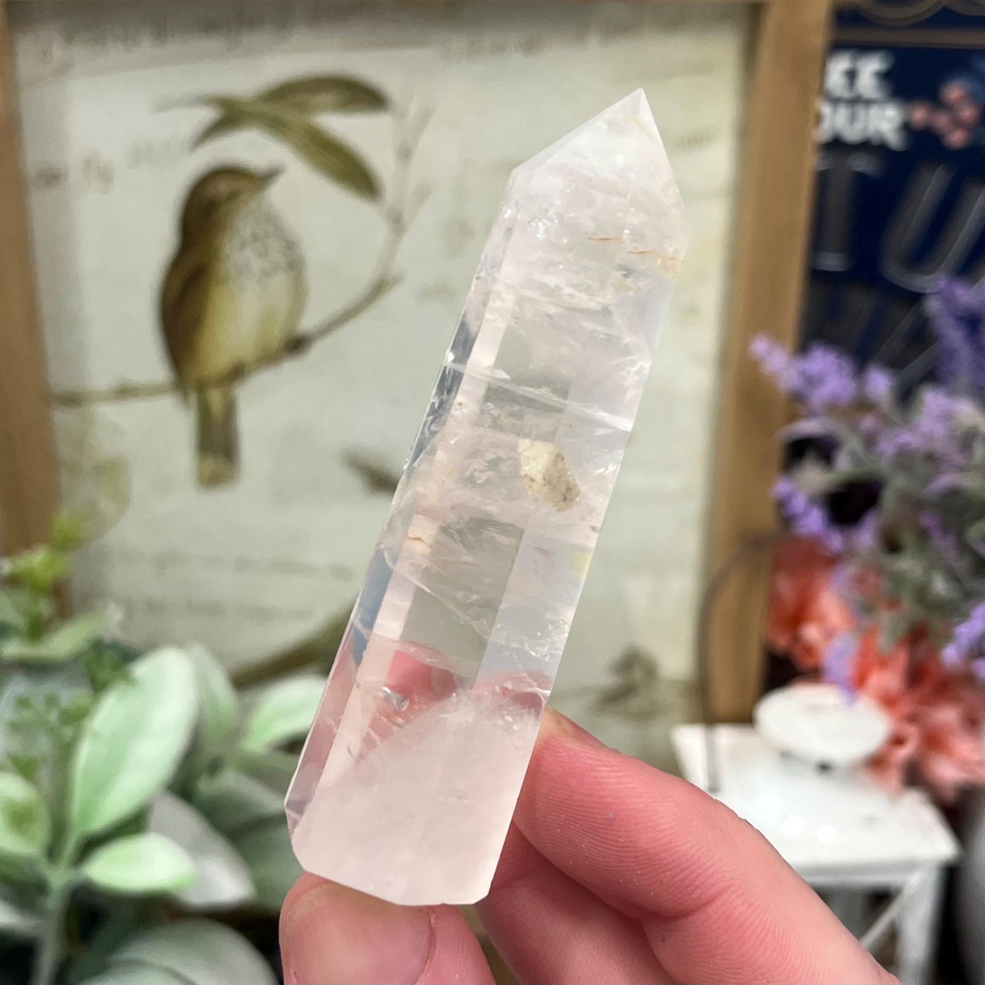Light Rose Quartz Tower | Glassy Rose Quartz