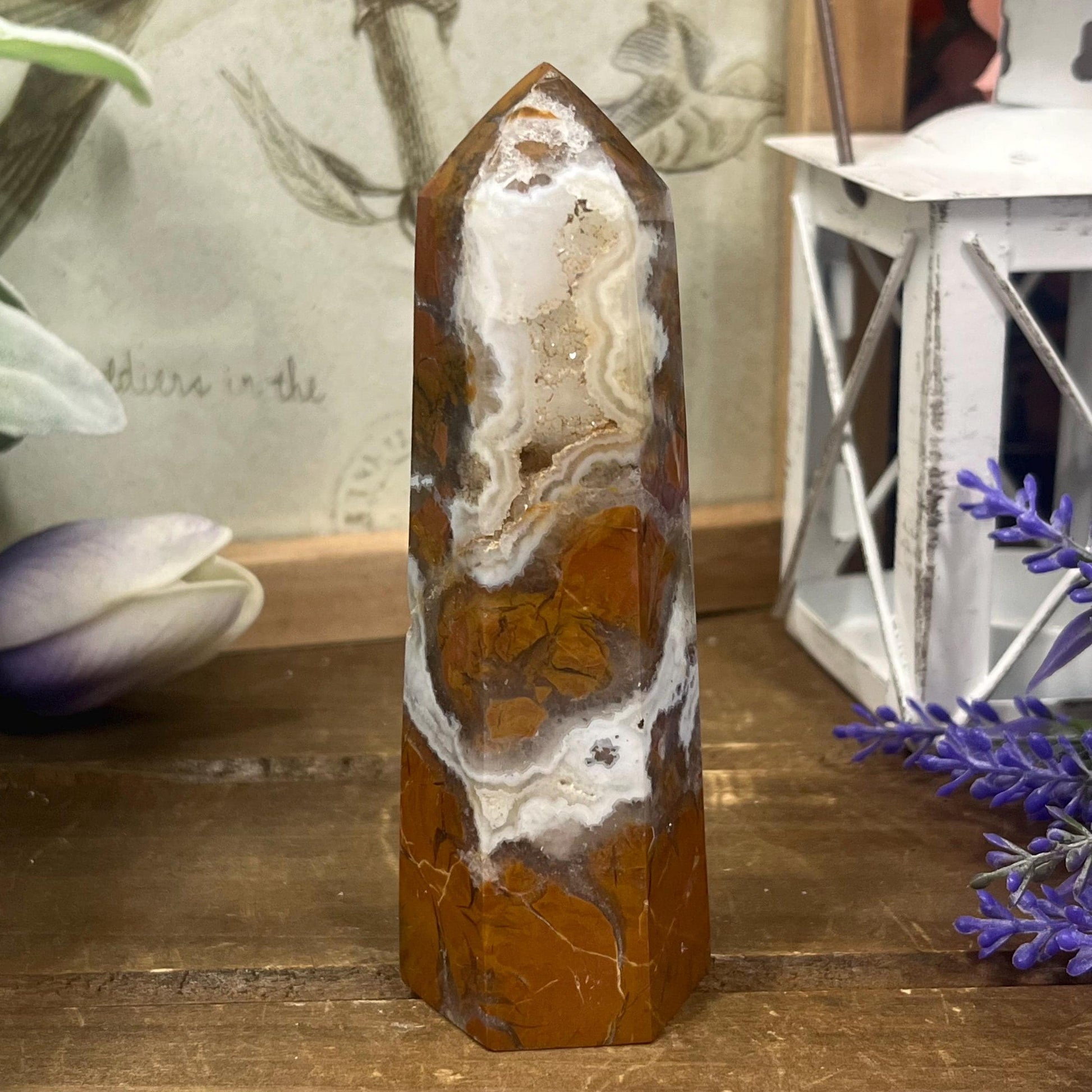 Amazing Brecciated Jasper with Quartz Tower from Indonesia