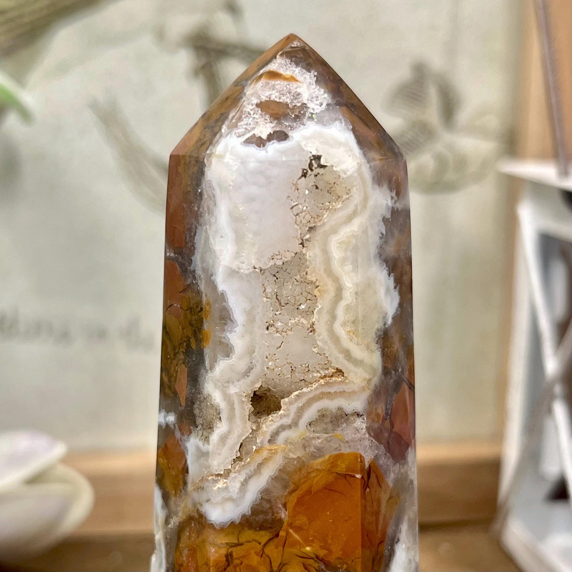 Amazing Brecciated Jasper with Quartz Tower from Indonesia