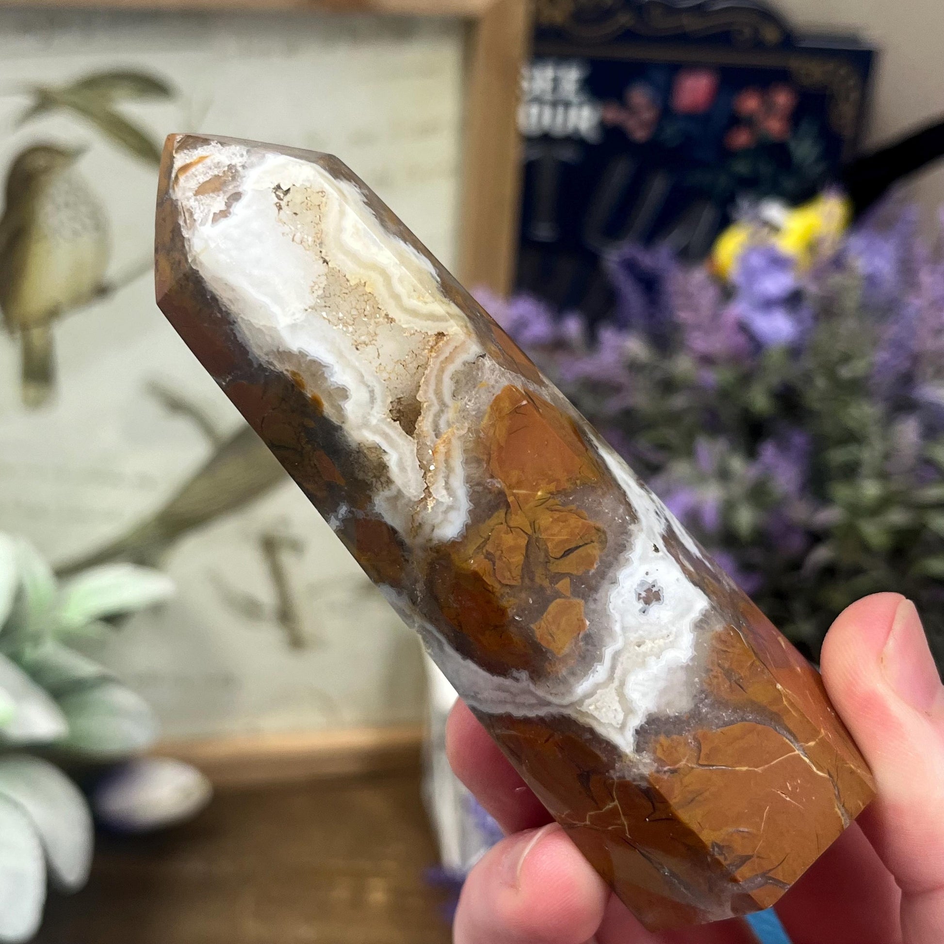Amazing Brecciated Jasper with Quartz Tower from Indonesia
