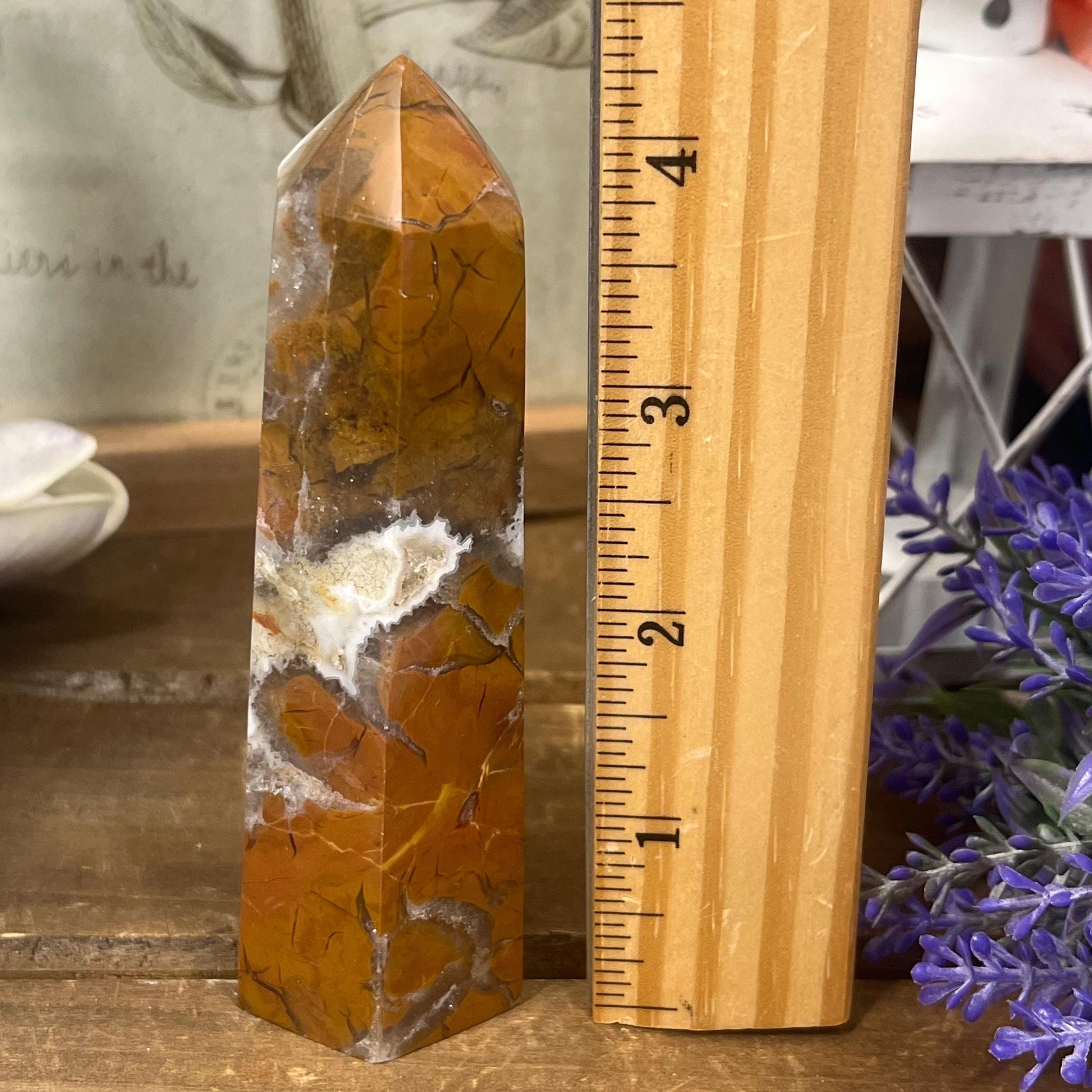 Amazing Brecciated Jasper with Quartz Tower from Indonesia