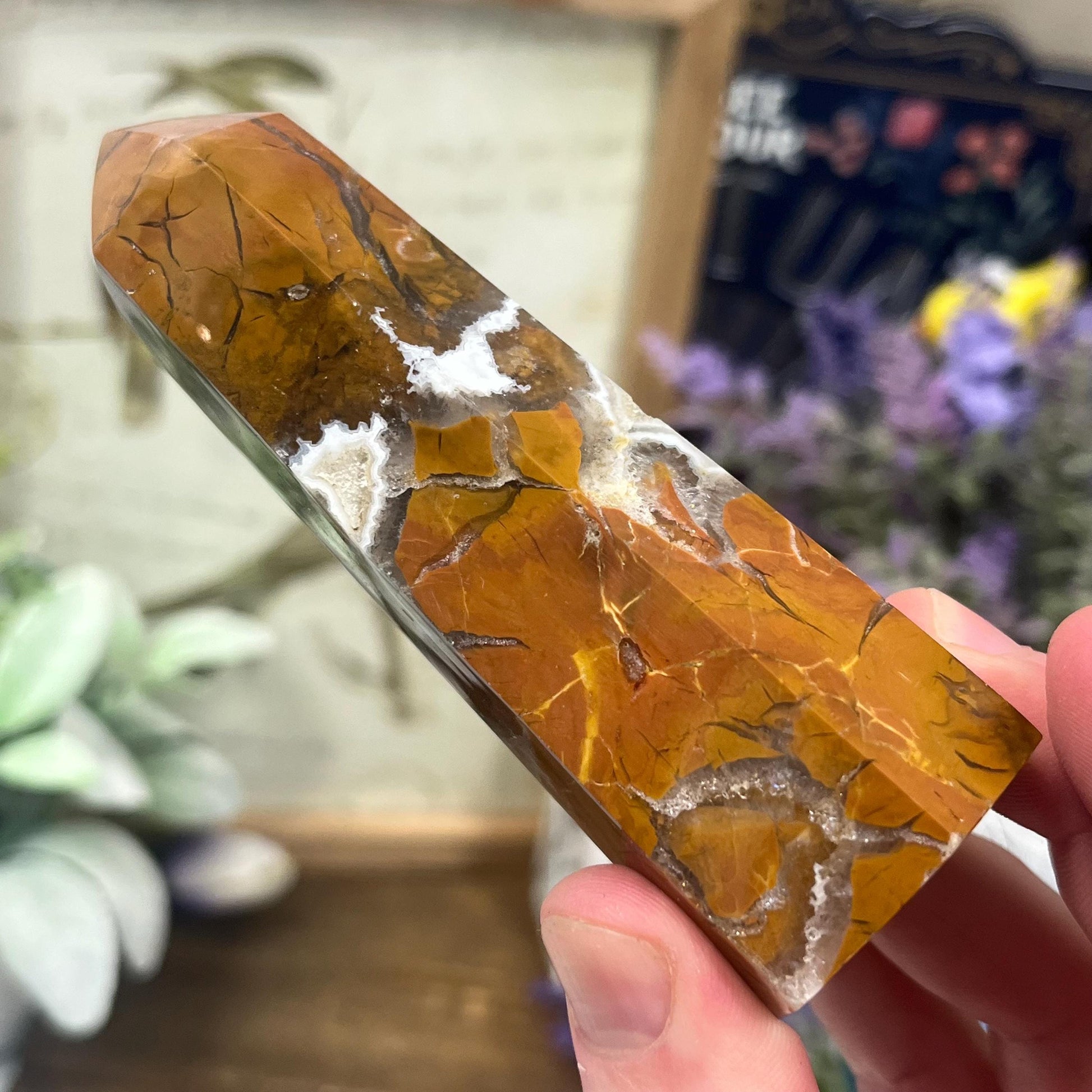 Amazing Brecciated Jasper with Quartz Tower from Indonesia