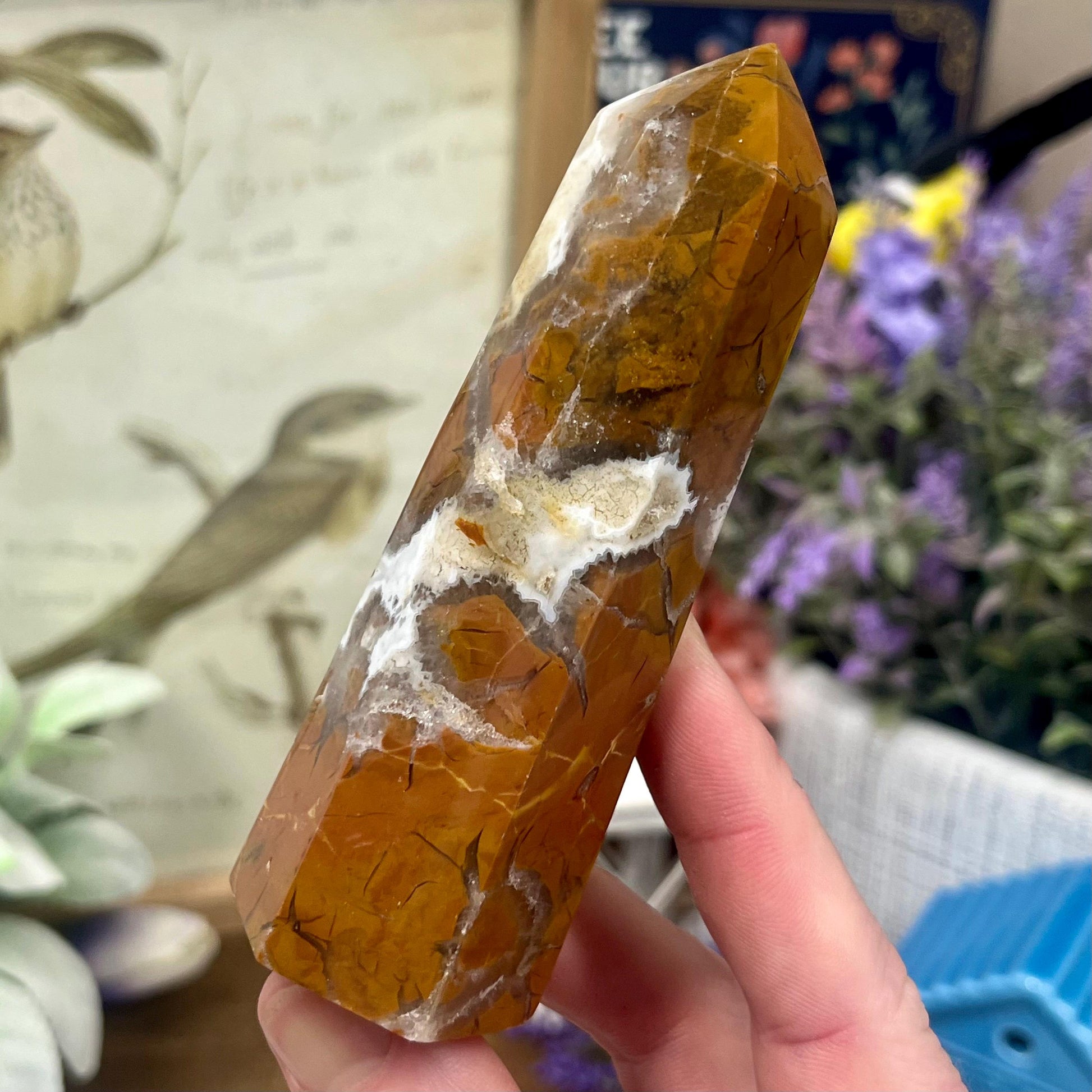 Amazing Brecciated Jasper with Quartz Tower from Indonesia