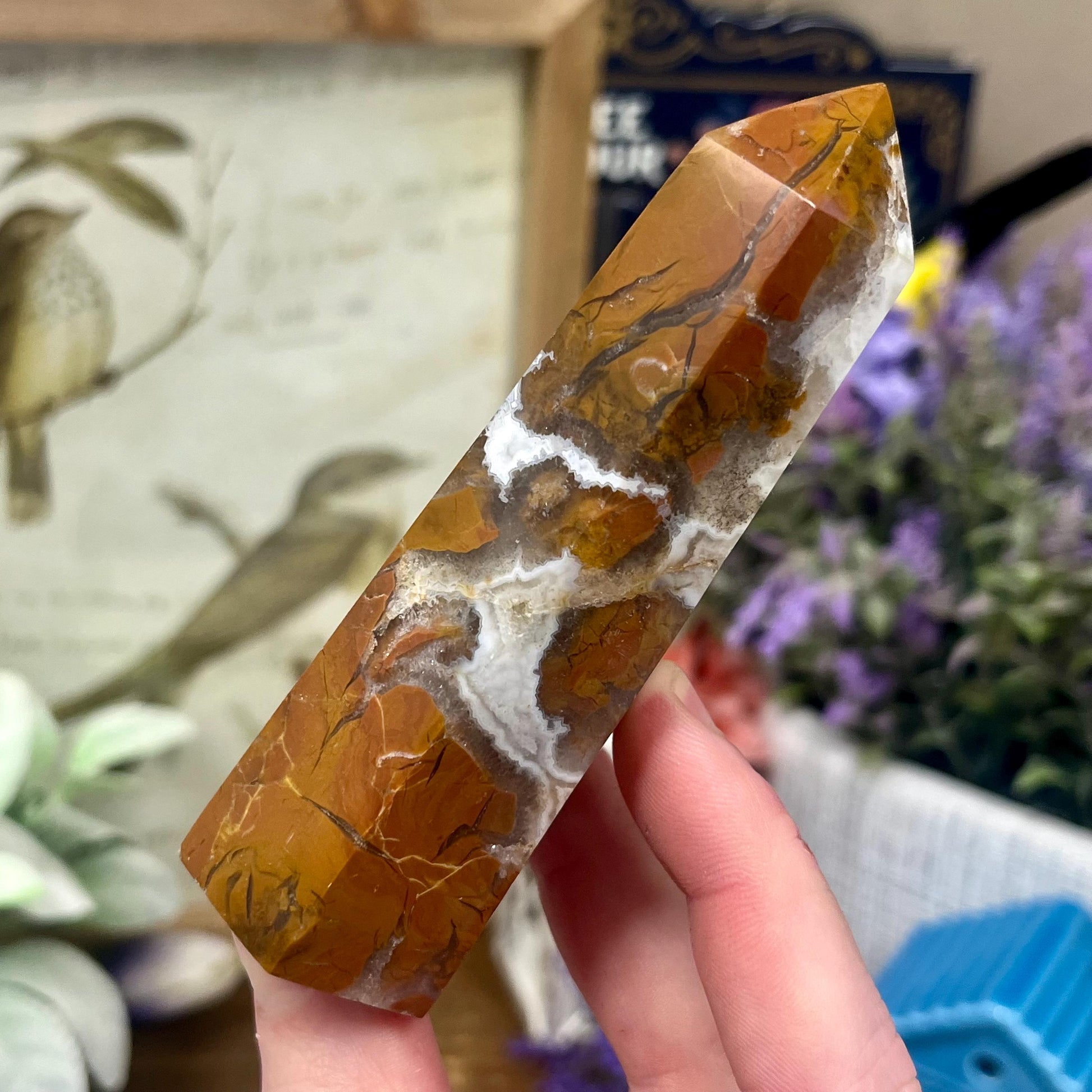 Amazing Brecciated Jasper with Quartz Tower from Indonesia