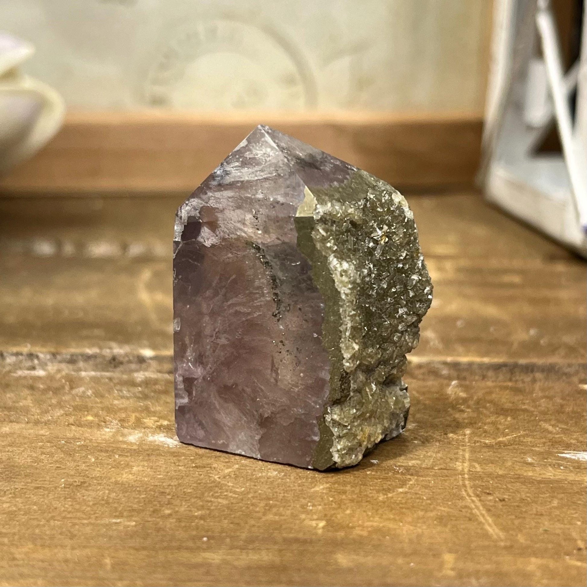 Small Fluorite with Pyrite Tower | Clear Fluorite | Banded Fluorite | Pyrite Fluorite