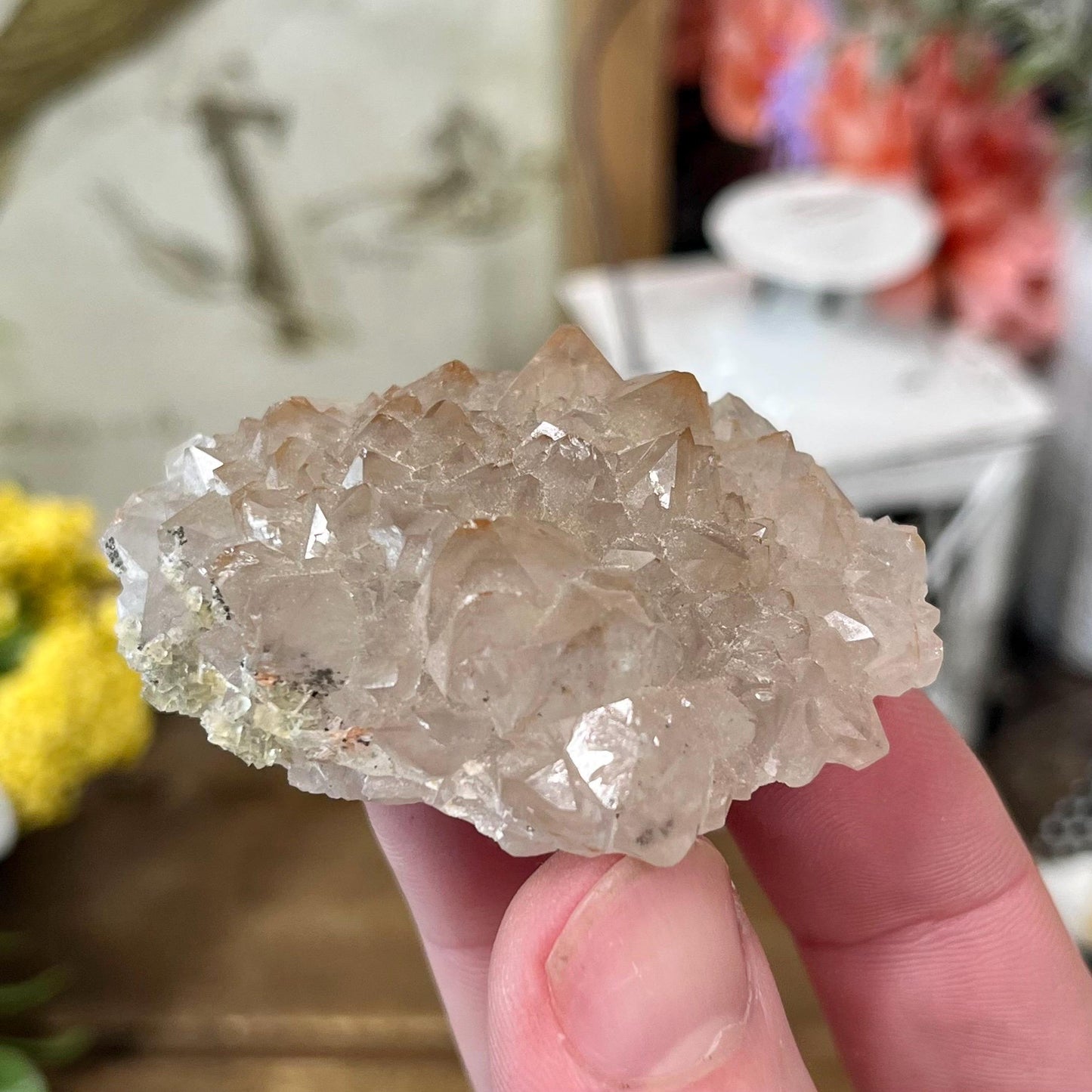Smoky Quartz Specimen with Barite from Morocco | Mixed Mineral Specimen | Moroccan Fluorite