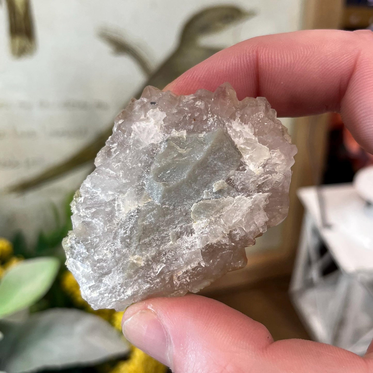 Smoky Quartz Specimen with Barite from Morocco | Mixed Mineral Specimen | Moroccan Fluorite