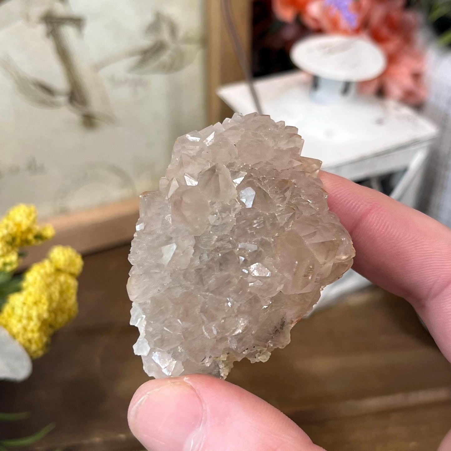 Smoky Quartz Specimen with Barite from Morocco | Mixed Mineral Specimen | Moroccan Fluorite